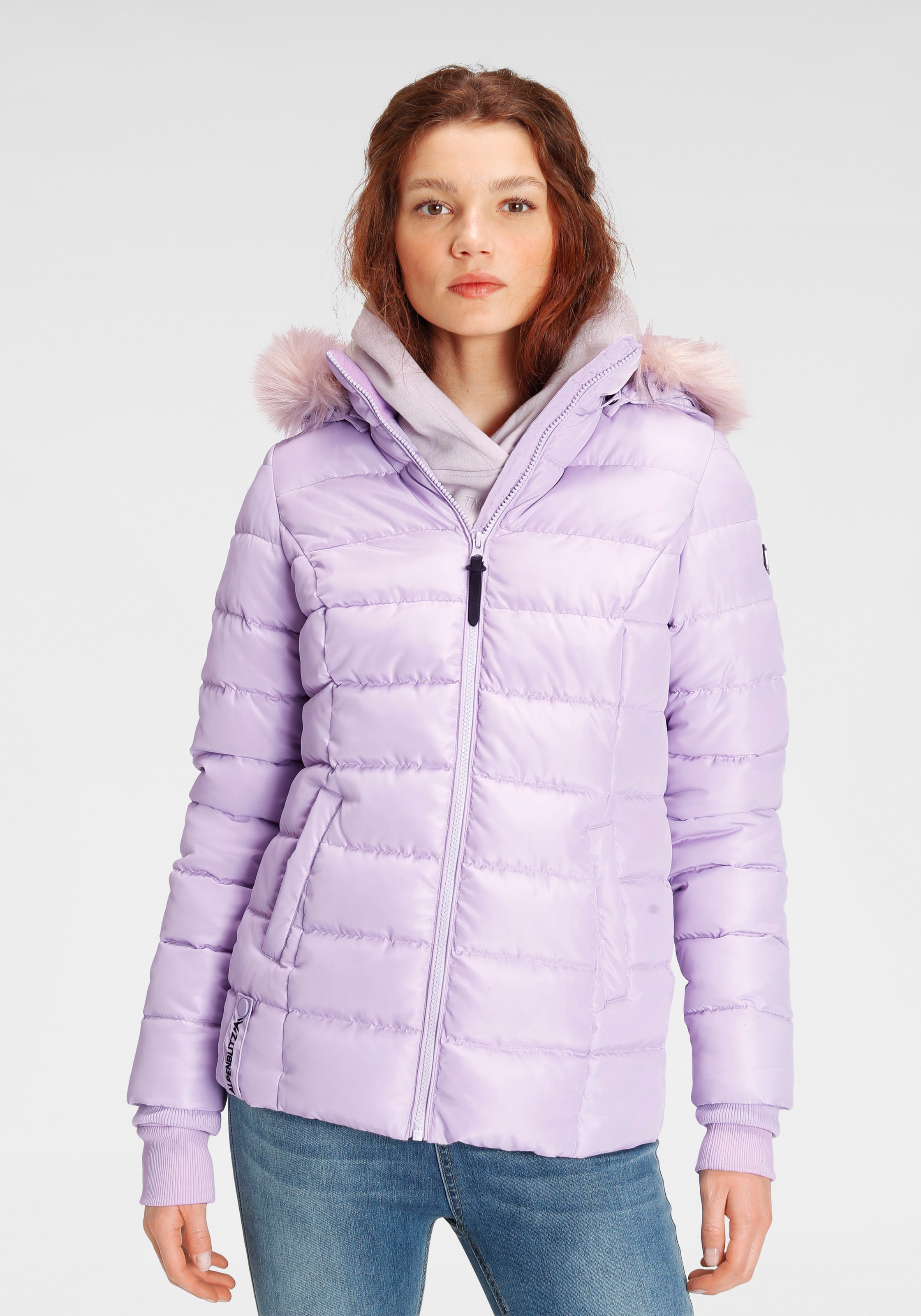 ALPENBLITZ Outdoorjacke »Semeru«, mit Kapuze, gesteppt mit abnehmbarer Kapuze und Fellkragen