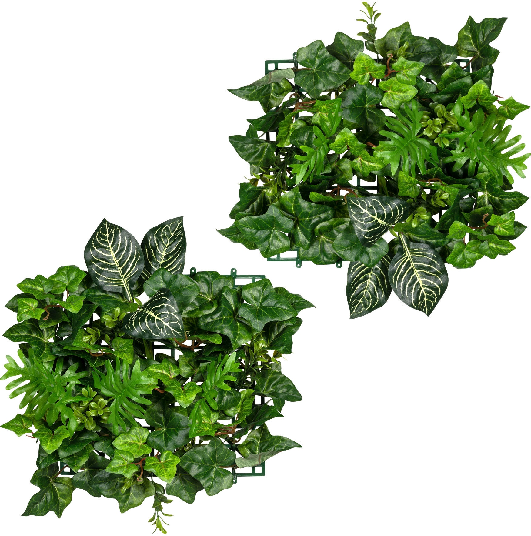 Künstliche Zimmerpflanze »Blättermatte Philo-Efeumix«, 2er Set