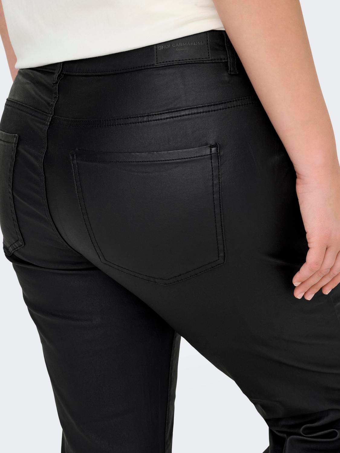 ONLY CARMAKOMA Lederimitathose »CARBLUSH MID FLARED COATED PNT NOOS«