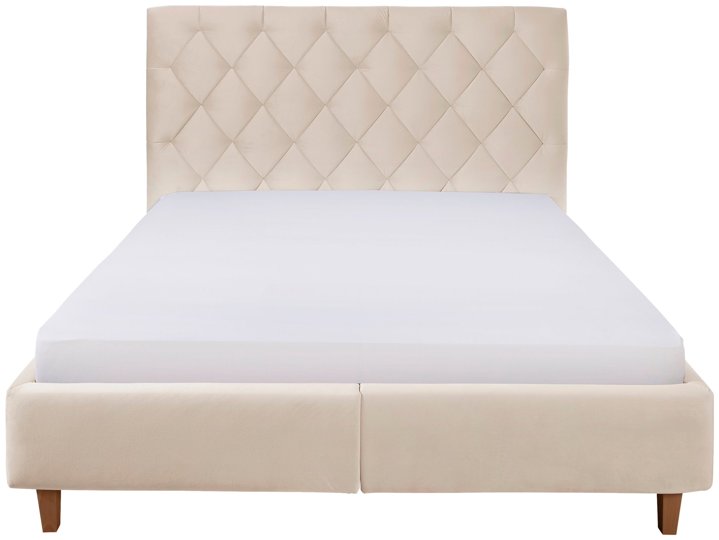 Thumbnail - Home affaire Polsterbett "Sunley 140" Kreuzsteppung, Kopfteilhöhe 142 cm, ohne oder mit Matratze/Lattenrost