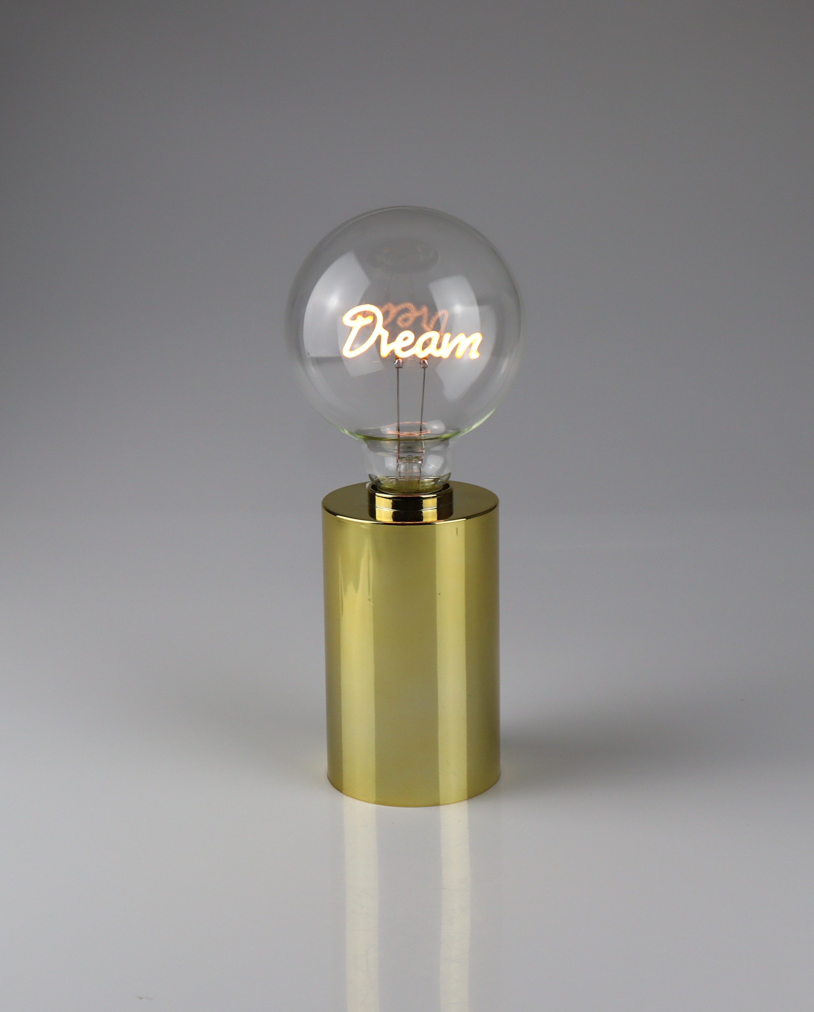 AM Design LED Dekoobjekt "Glühbirne mit Dream Schriftzug" 9,5x22,5 cm