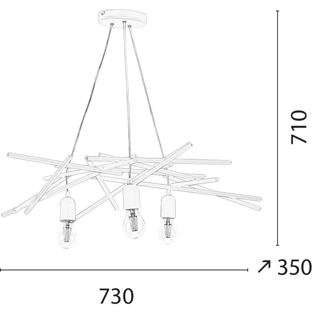 SPOT Light Pendelleuchte »GLENN«, 3 flammig-flammig