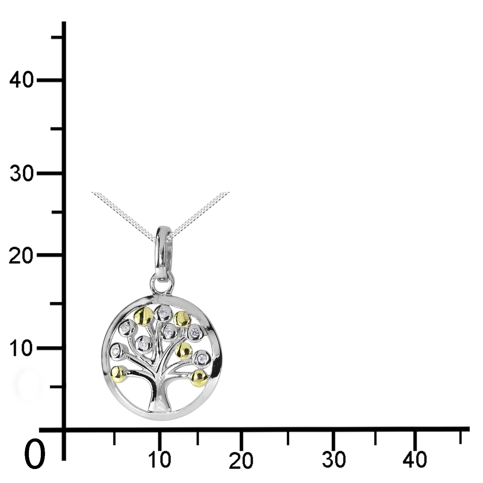 OSTSEE-SCHMUCK Kette mit Anhänger »- Lebensbaum - Silber 925/000 - Zirkonia«