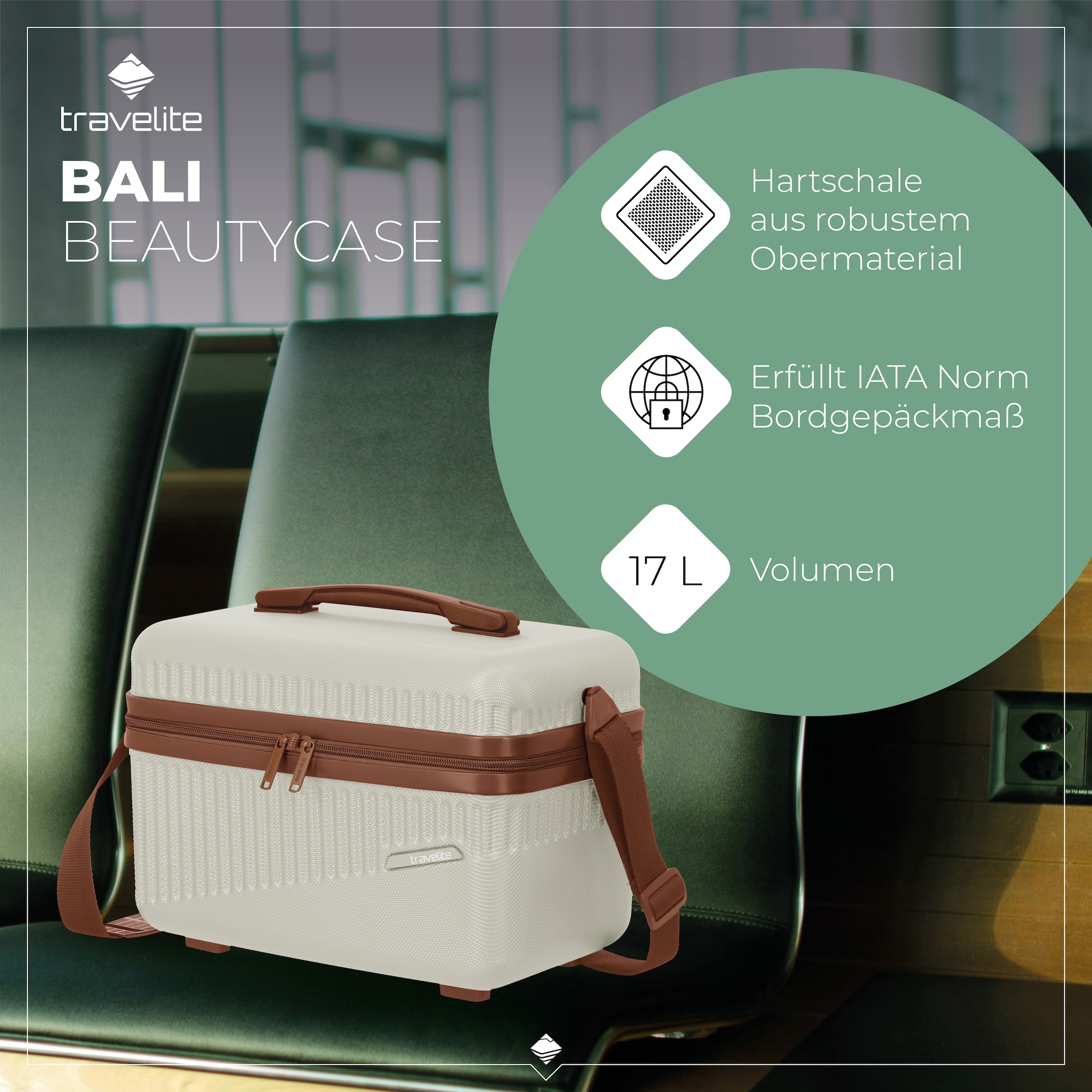 travelite Beautycase »BALI«, Kosmetikkoffer mit Aufsteck -und Organizerfunktion