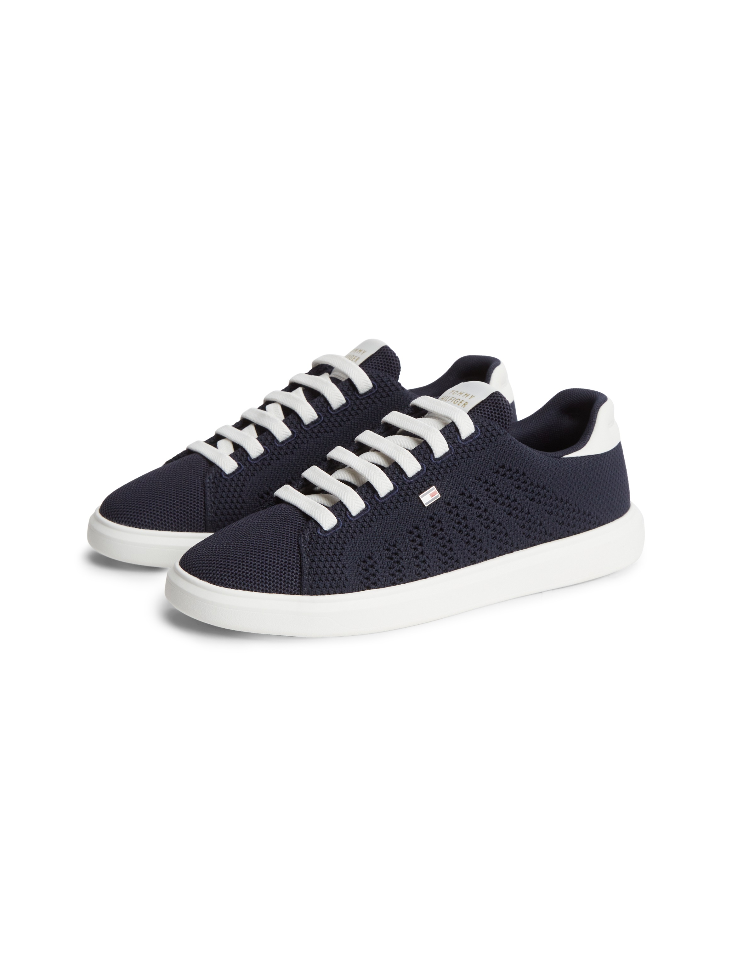 Tommy Hilfiger Sneaker "TH ICON LIGHT KNIT SNEAKER" Freizeitschuh, Halbschuh, Schnürschuh in sommerlicher Strick-Optik