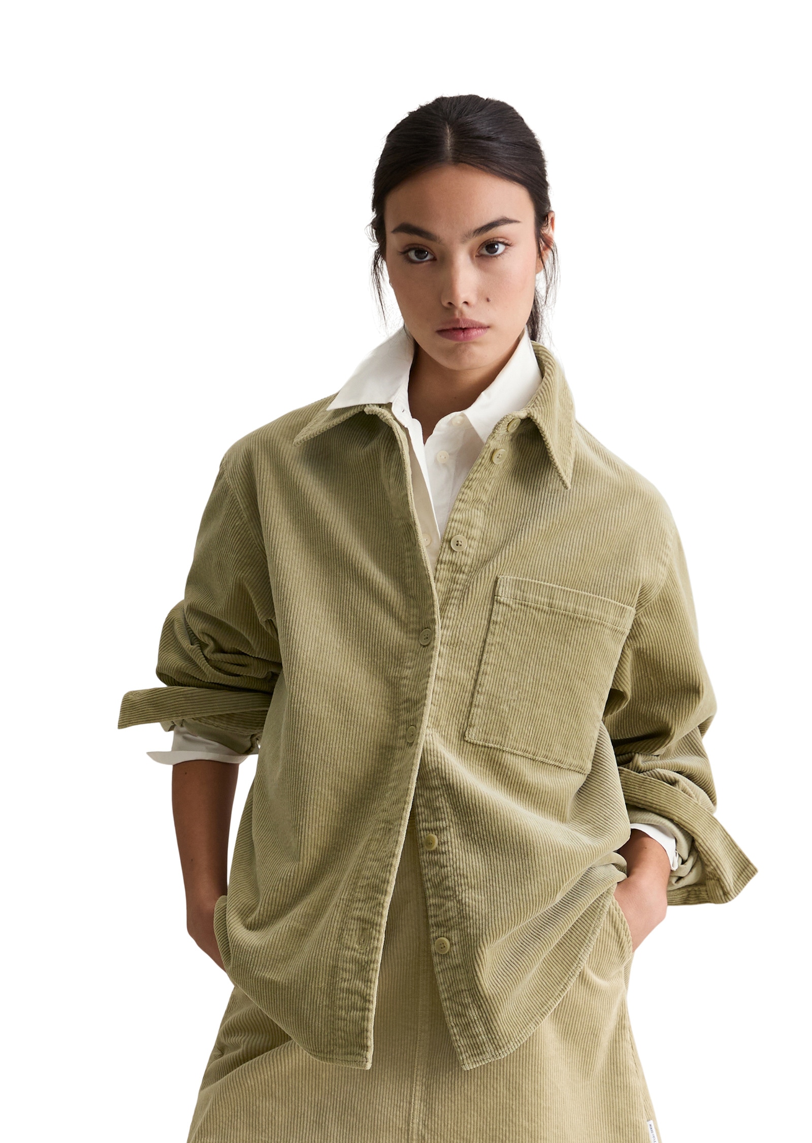 Marc OPolo DENIM Langarmbluse "aus mittelschwerem Cord-Stretch" günstig online kaufen