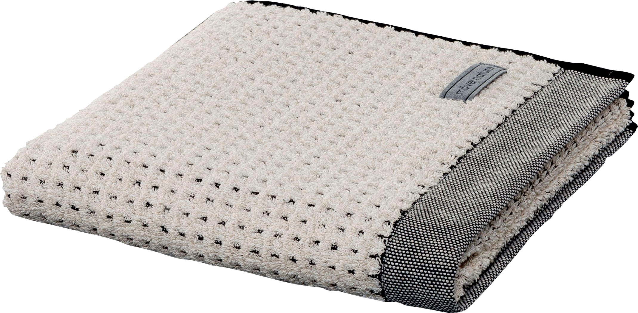 Möve Duschtücher "Eden Piquee" mit Lederetikett günstig online kaufen