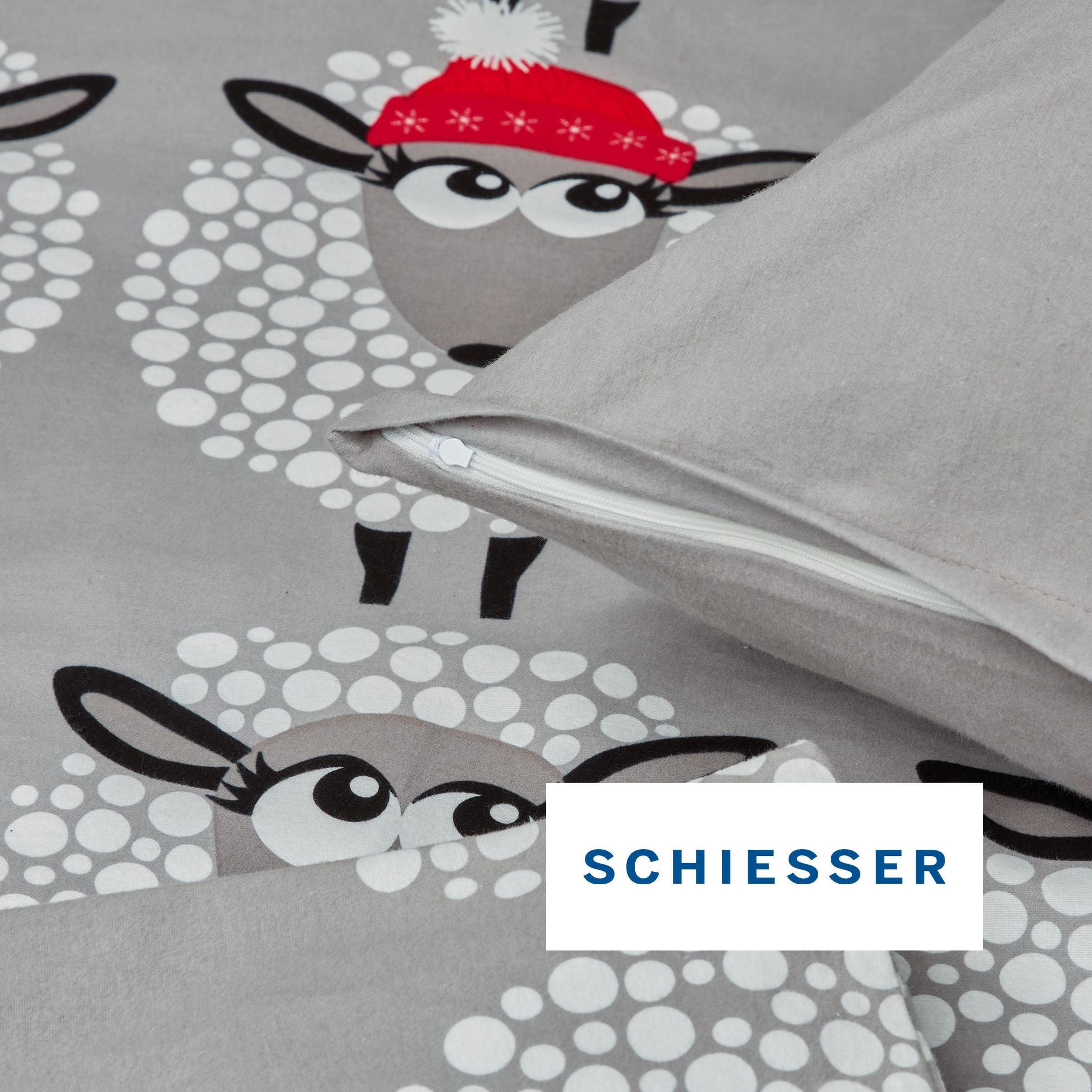 Schiesser Bettwäsche »Sippa aus weicher Baumwolle lädt zum Schäfchenzählen ein« 2 Stk. OEKO-TEX® MADE IN GREEN