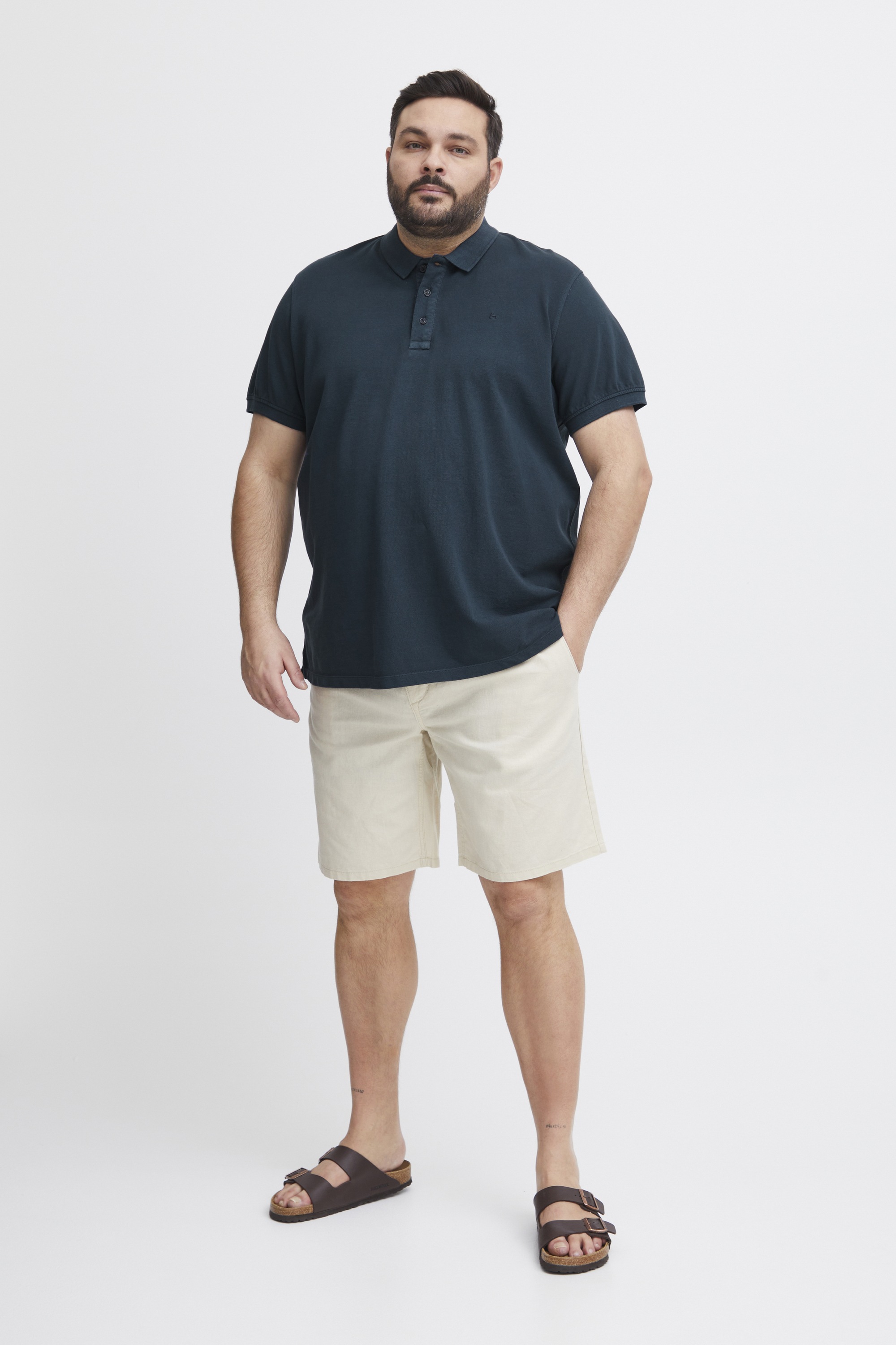 Thumbnail - Blend Poloshirt "BHBT-Shirt Big & Tall" Basic Poloshirt mit Stickerei in großen Größen