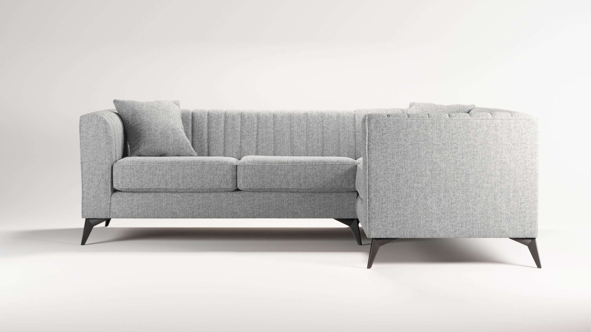 Places of Style Ecksofa "MATTHEW L-Form ideal für kleine Räume, Maße B/T/H: günstig online kaufen