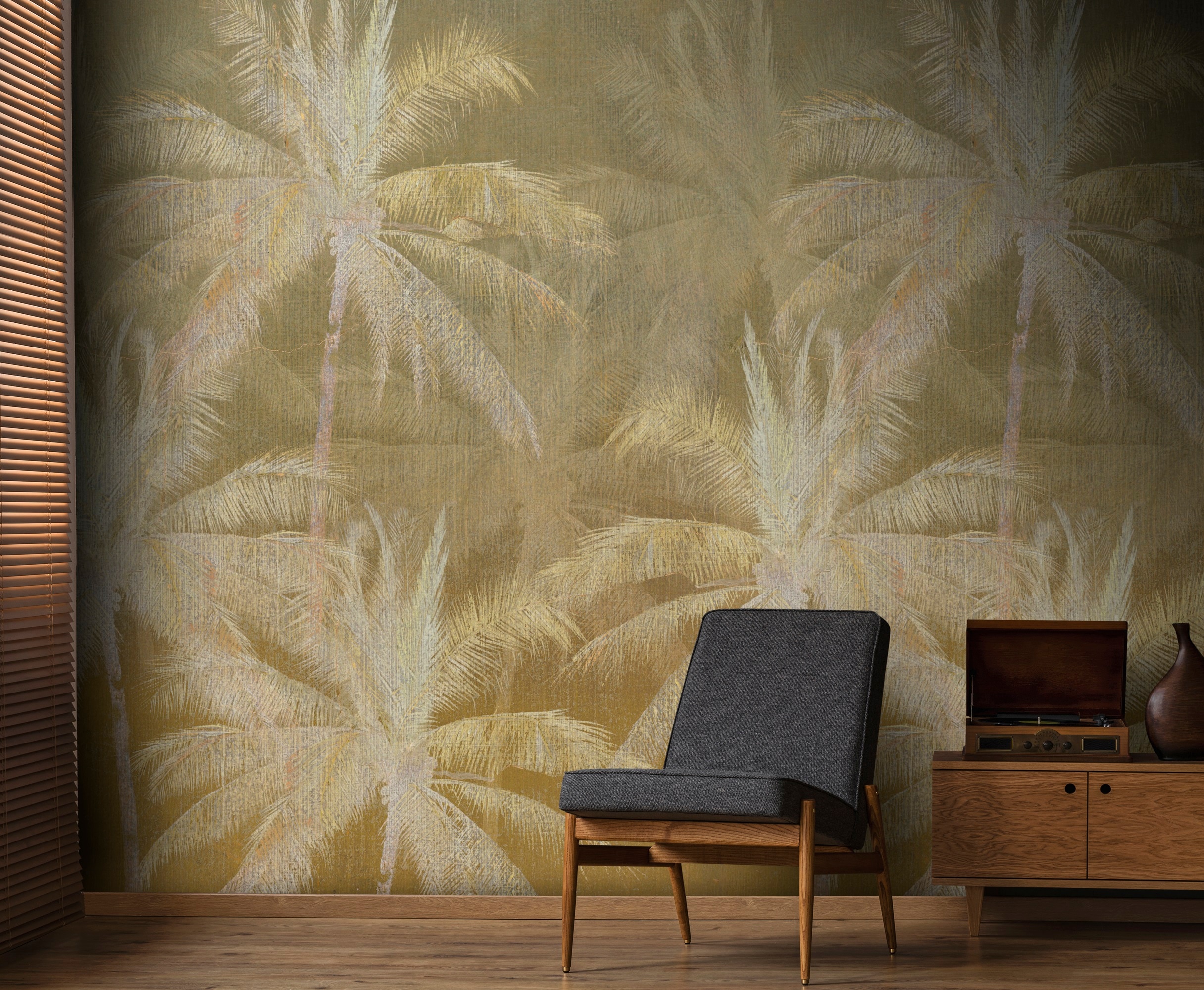 Superfresco Easy Fototapete "Vintage Palm" botanisch glatt Design Tapeten