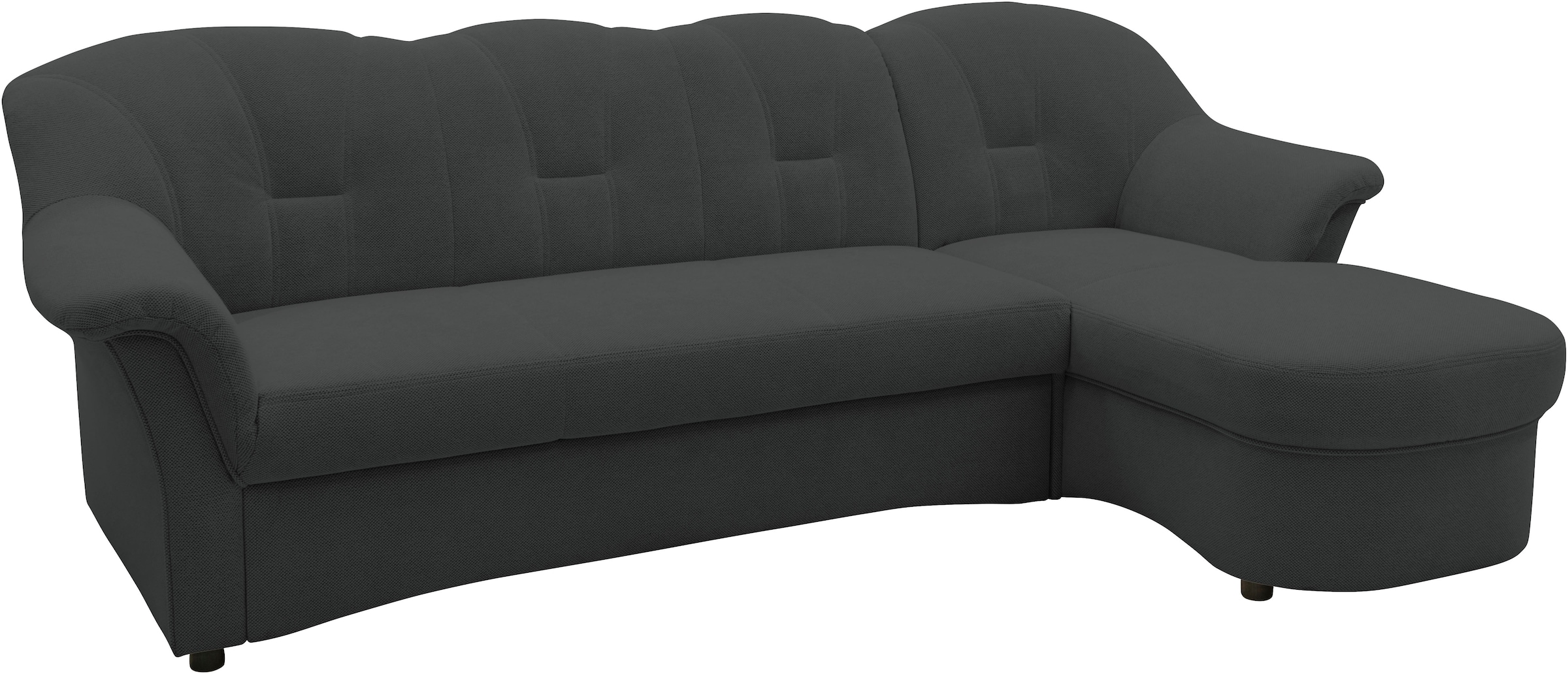 DOMO collection Ecksofa »Flores Schlafsofa, B/T/H: 233/142/86 cm, L-Form«, wahlweise mit Bettfunktion, wahlweise mit Federkern, auch in Leder