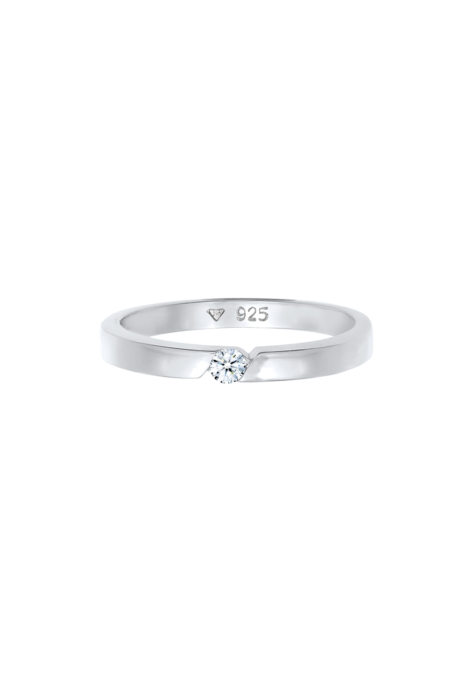 Elli DIAMONDS Diamantring »Verlobungsring Diamant (0.06 ct.) 925 Silber«