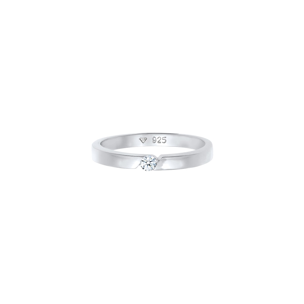 Elli DIAMONDS Diamantring »Verlobungsring Diamant (0.06 ct.) 925 Silber«