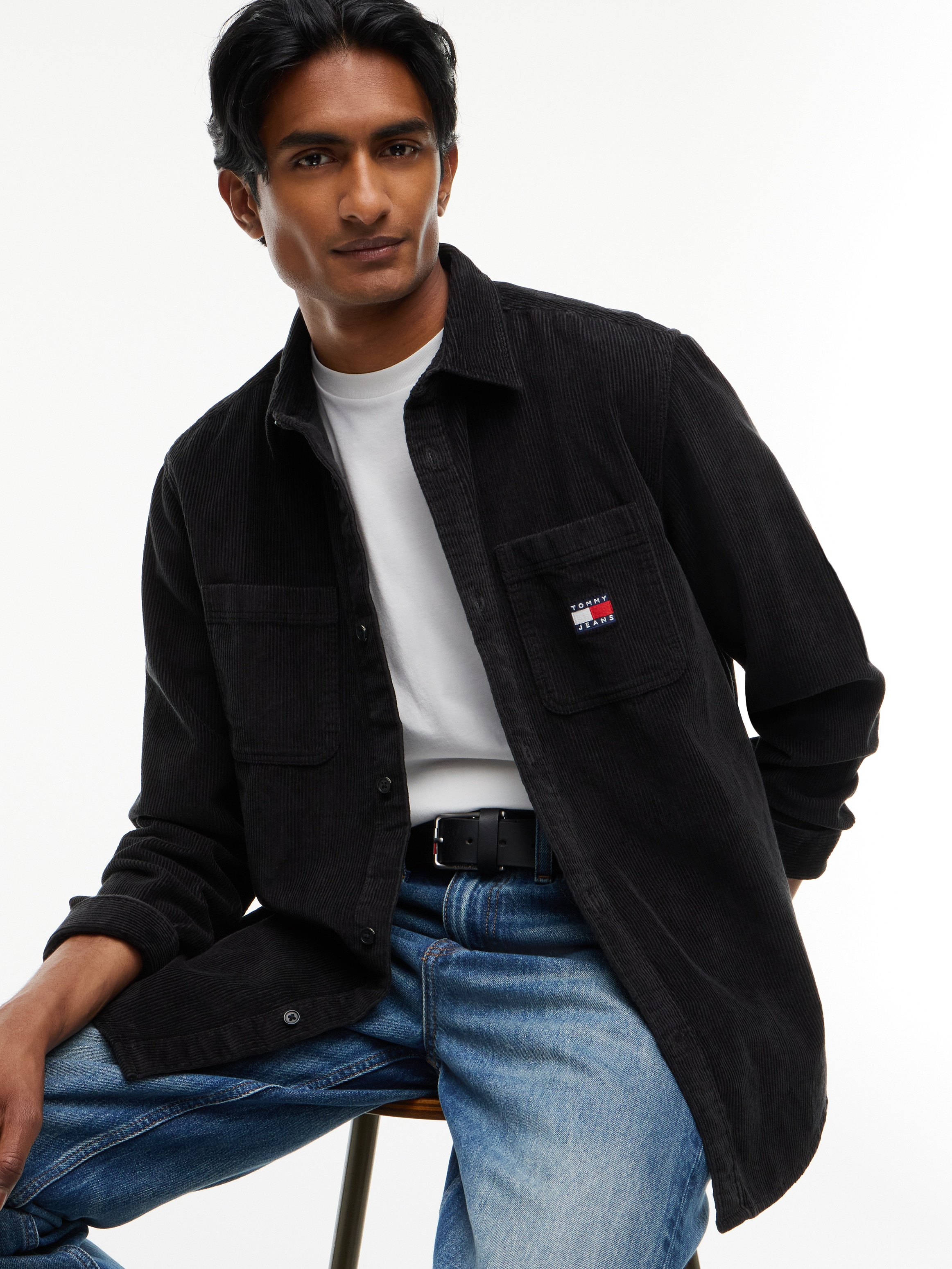 Tommy Jeans Langarmhemd »RELAXED CORDUROY SHIRT« Relaxed fit mit Brusttaschen