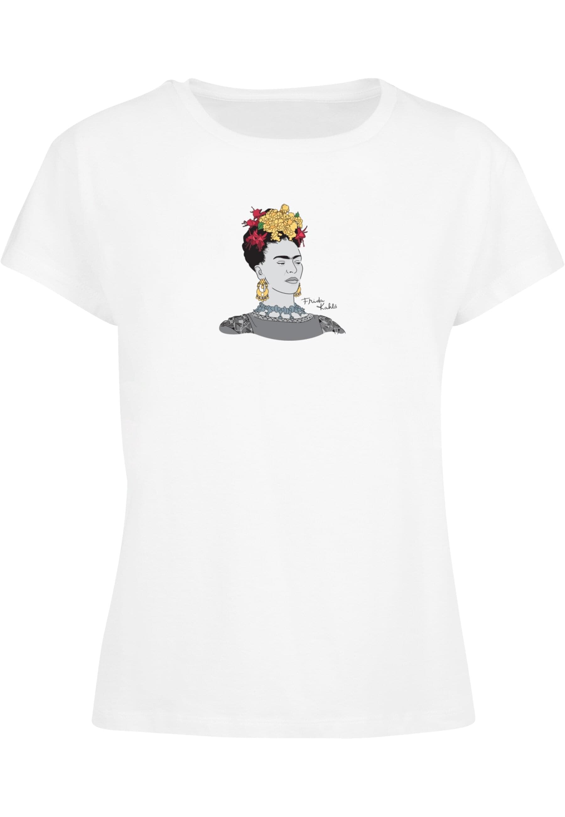 Merchcode T-Shirt »Merchcode Damen Ladies Frida Kahlo - Black and white Box Tee«, (1 tlg.)