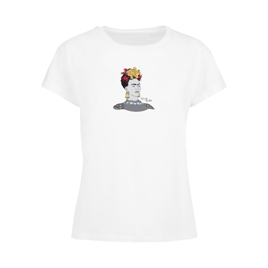 Merchcode T-Shirt »Merchcode Damen Ladies Frida Kahlo - Black and white Box Tee«, (1 tlg.)