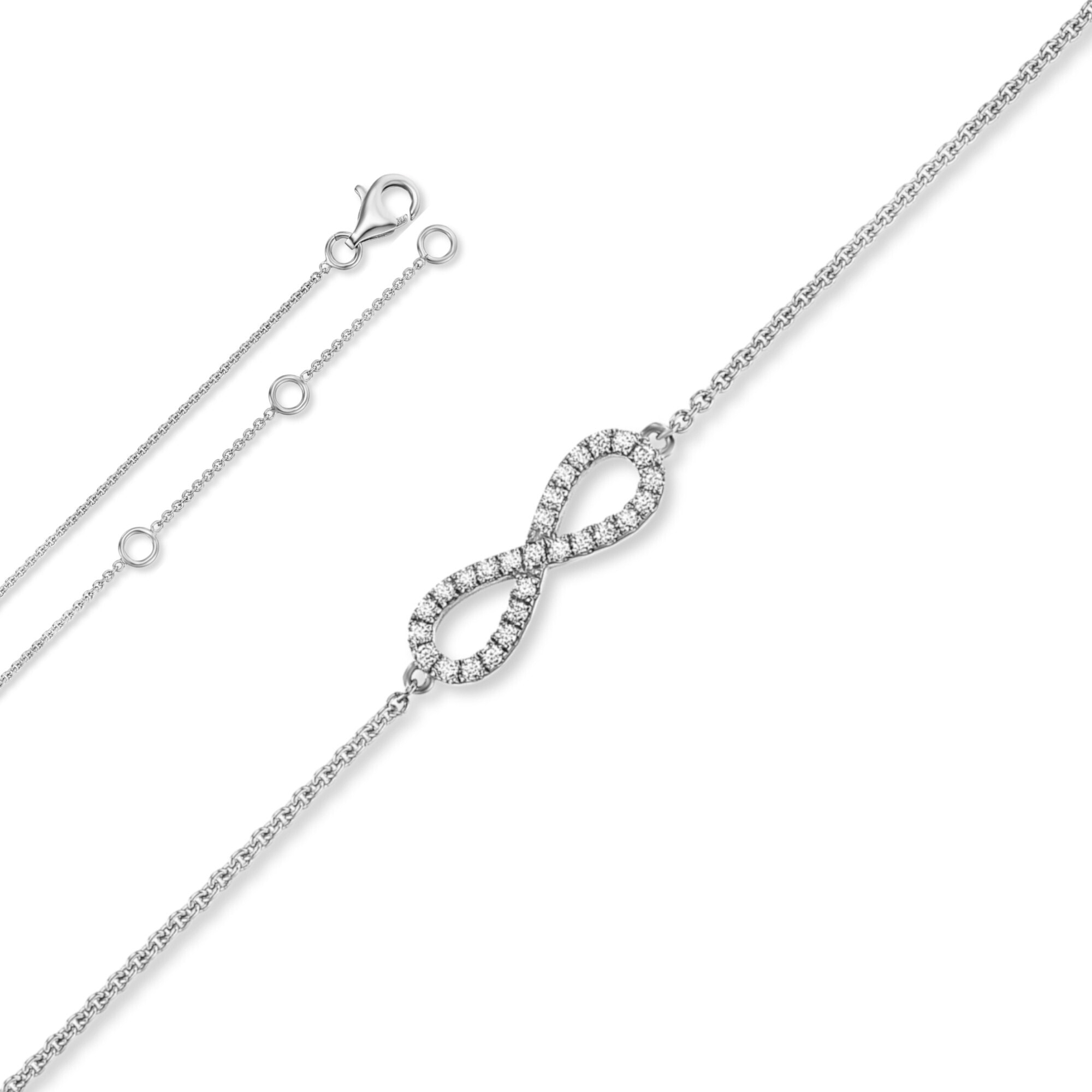 Silberkette »Zirkonia aus kaufen 925 Silber Schmuck Silber Infinity ELEMENT BAUR cm Damen 45 Infinity online | Halskette ONE Ø«,
