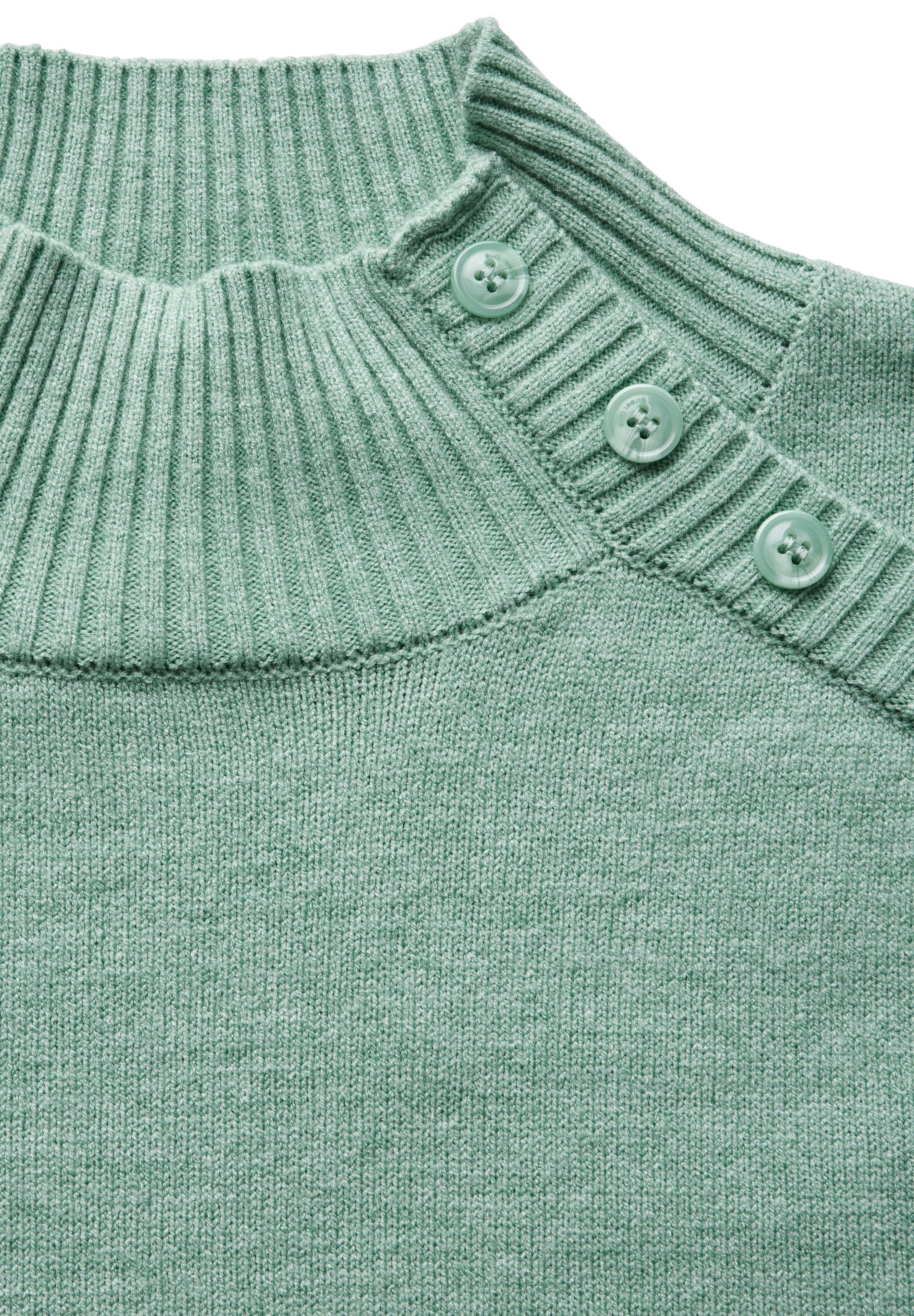 STREET ONE Strickpullover, mit Knopf Details