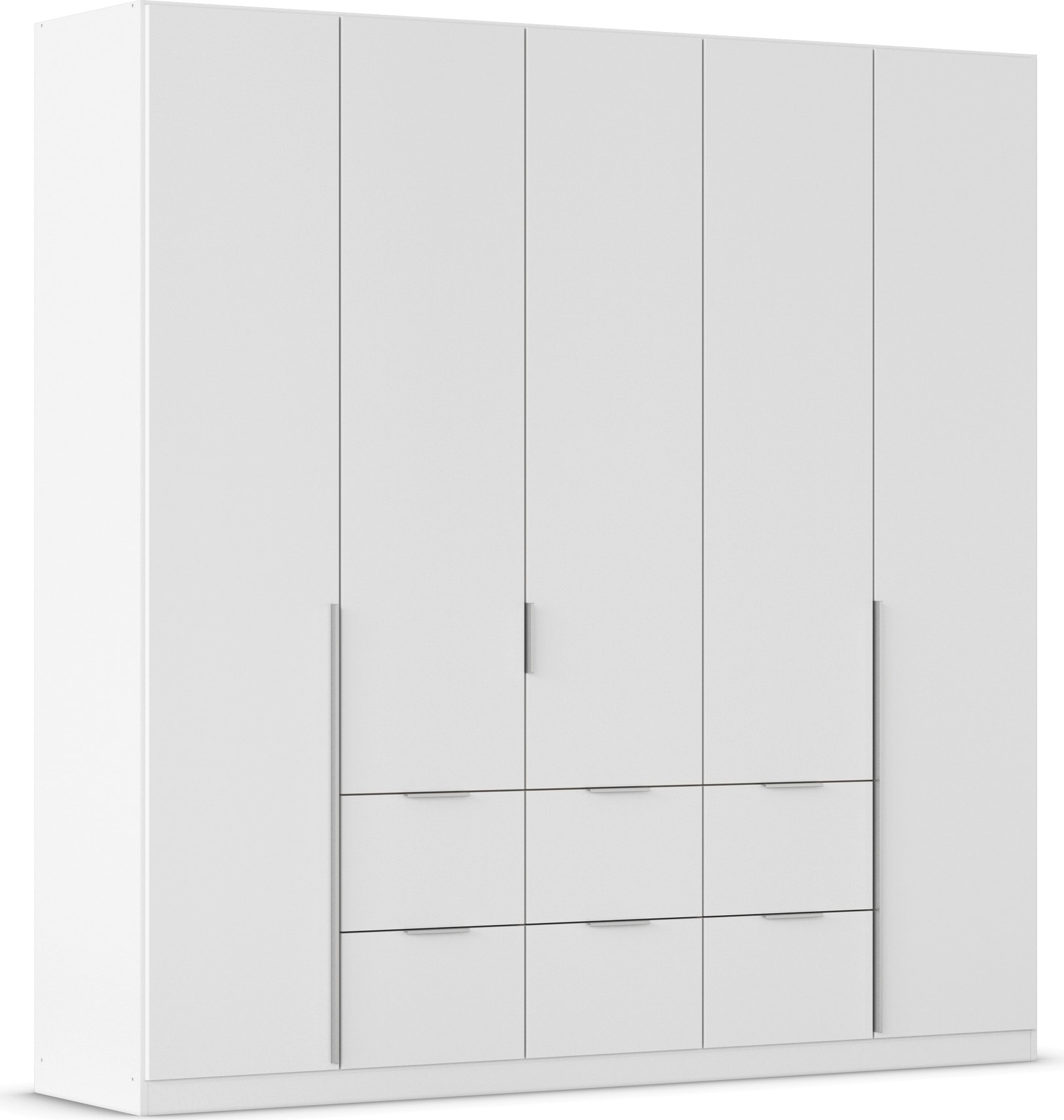 OTTO home Drehtürenschrank "Kleiderschrank Schrank Garderobe AGORDO mit Dekor- oder Hochglanzfront" in zwei Griff-Farben, Breite 226 cm, mit Außenschubkästen, Serie in 7 Breiten und 2 Höhen MADE IN GERMANY