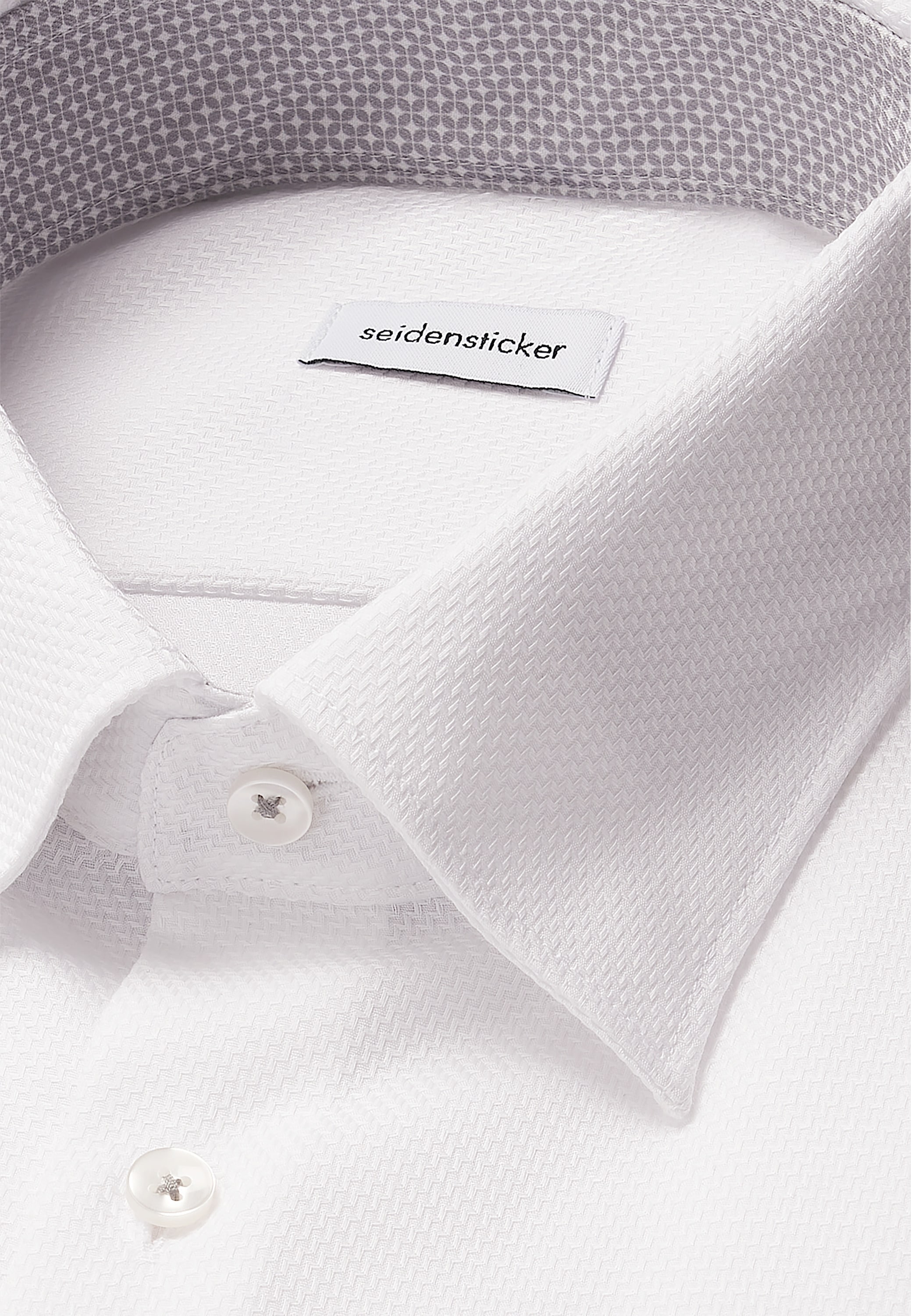 seidensticker Businesshemd »Schwarze Rose«, Slim 1/1 Covered-Button-Down-Kragen Struktur