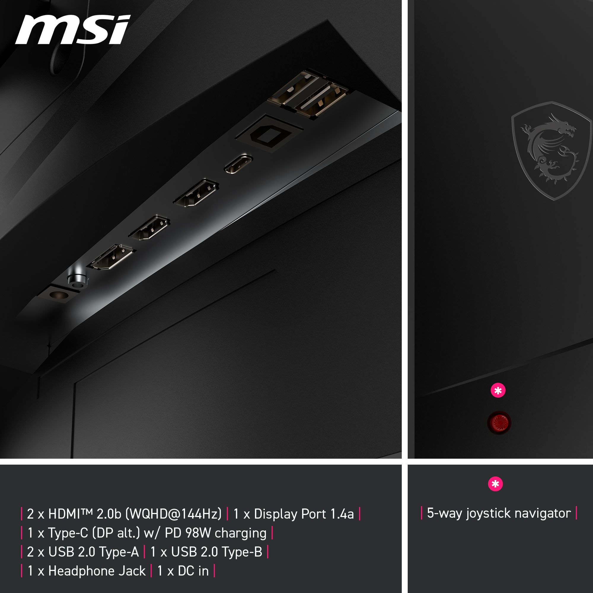 MSI Curved-Gaming-Monitor »MPG 275CQRXF«, 69 cm/27 Zoll, 2560 x 1440 px, WQHD, 0,5 ms Reaktionszeit, 240 Hz