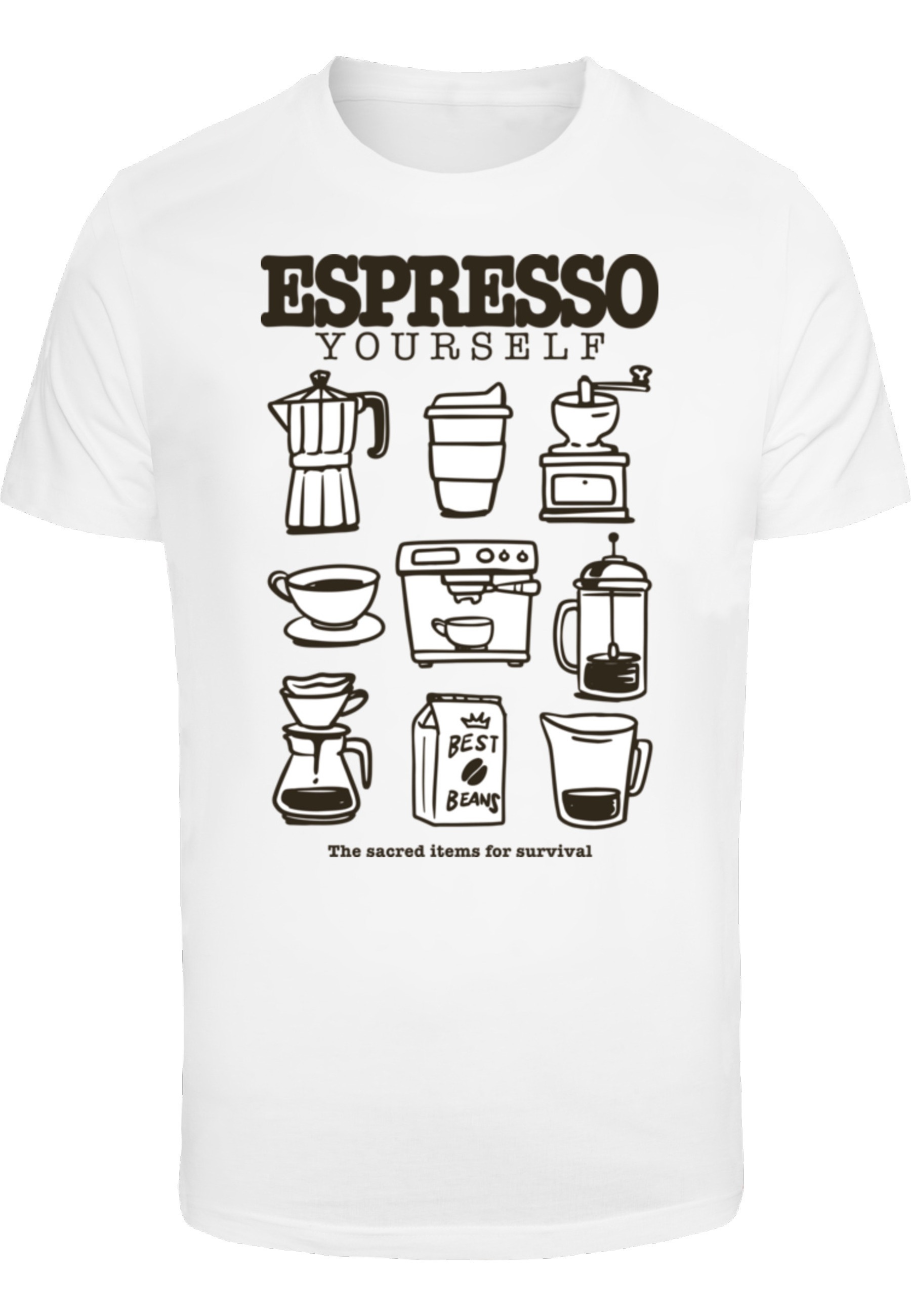 MisterTee T-Shirt "MisterTee Espresso Yourself Coffee Tee" 1 Stk.