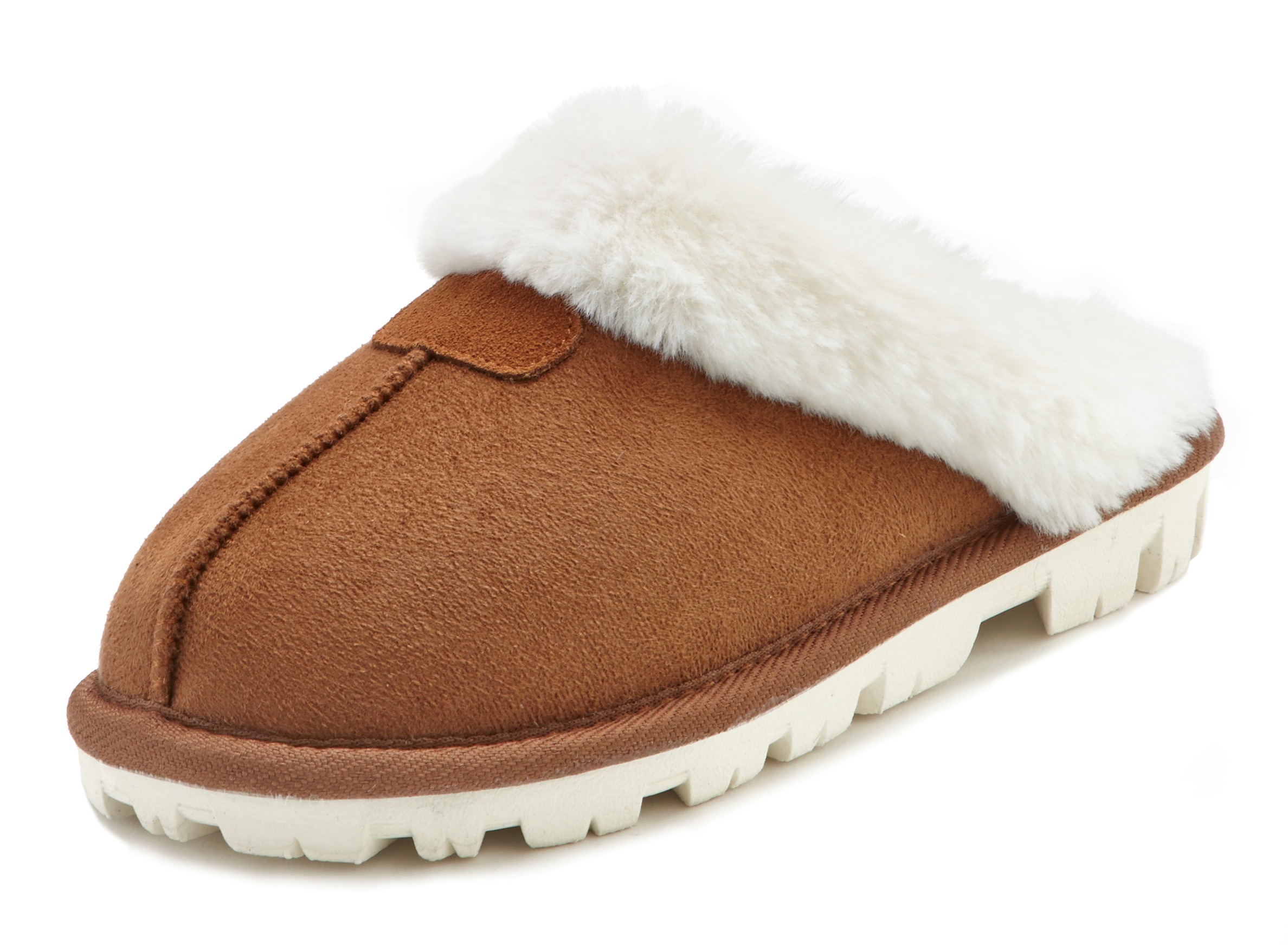 Vivance Hausschuh "Plüsch Hausschuhe, Pantolette, Pantoffeln, Clogs, Schlap günstig online kaufen