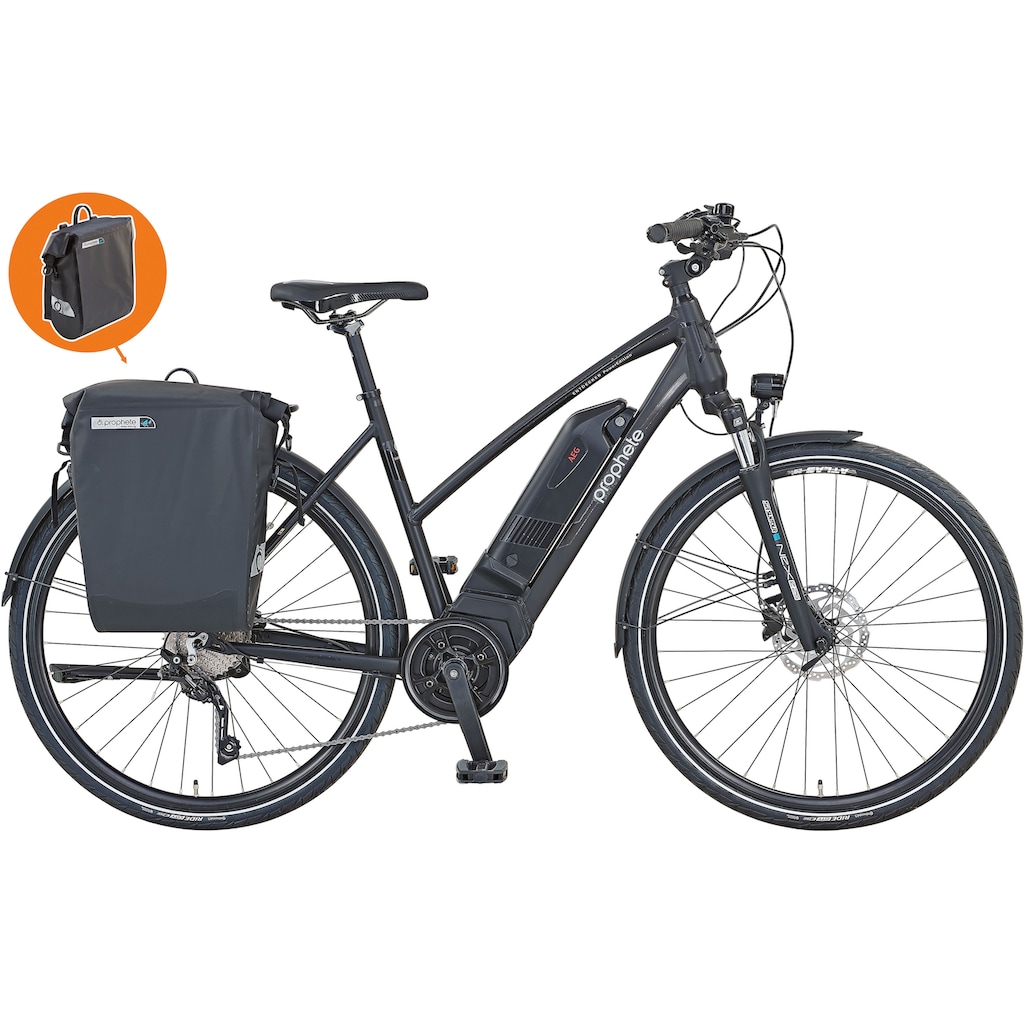 Prophete E-Bike »Prophete PowerEdition Damen«, 10 Gang, Shimano, Shimano RD-T6000, Mittelmotor 250 W