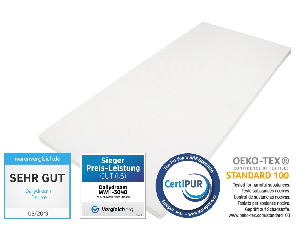Matratzenauflage Topper Memory Foam Royal, 160x200x7cm, Dailydream, 7 cm hoch