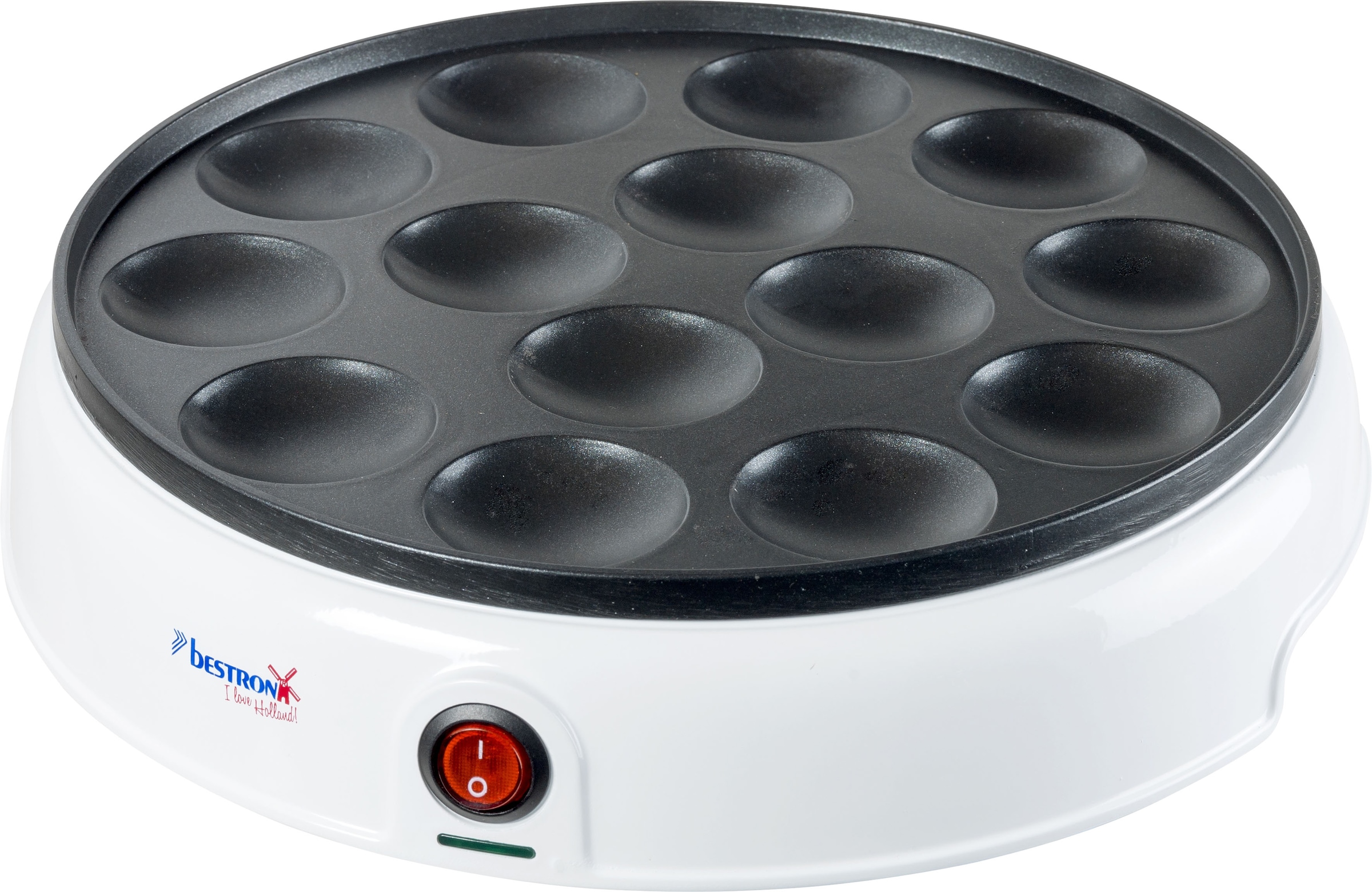 bestron Poffertjes-Maker »APFM700W Sweet Dreams«, 800 W, im Retro Design, Mini Pfannkuchen Automat, mit Antihaftbeschichtung