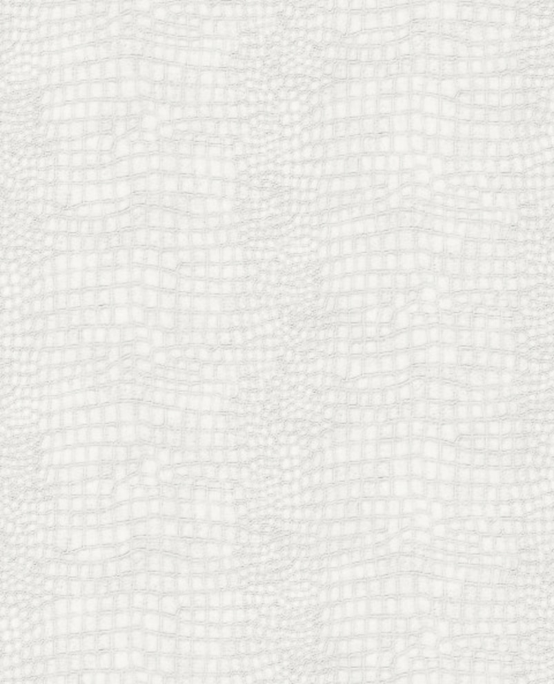 Superfresco Easy Vliestapete "Krokodil" Antiklederoptik geprägt Weiss - 10m x 52cm