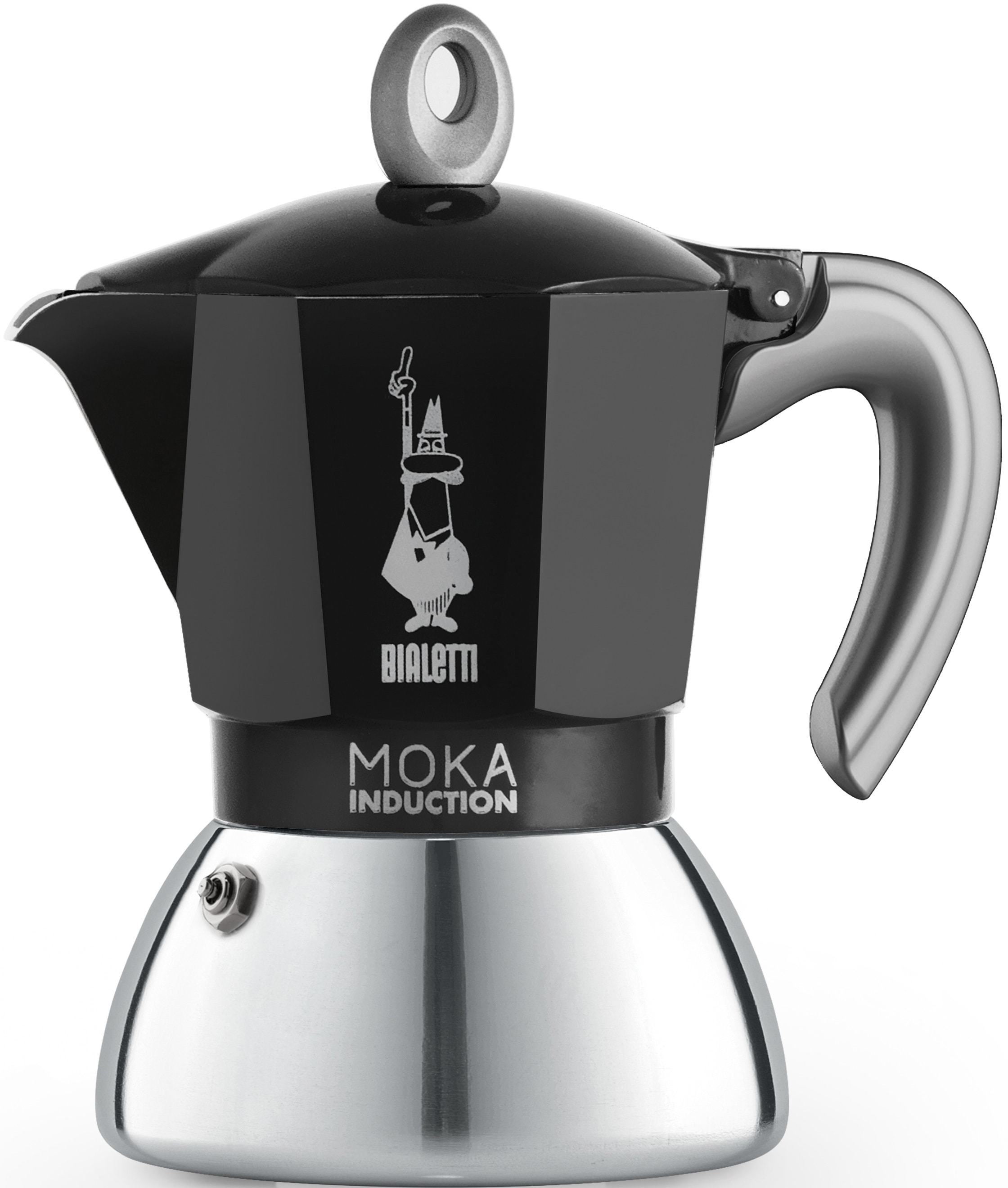 BIALETTI Espressokocher "Moka Induktion", 0,15 l Kaffeekanne, Induktionsgeeignet