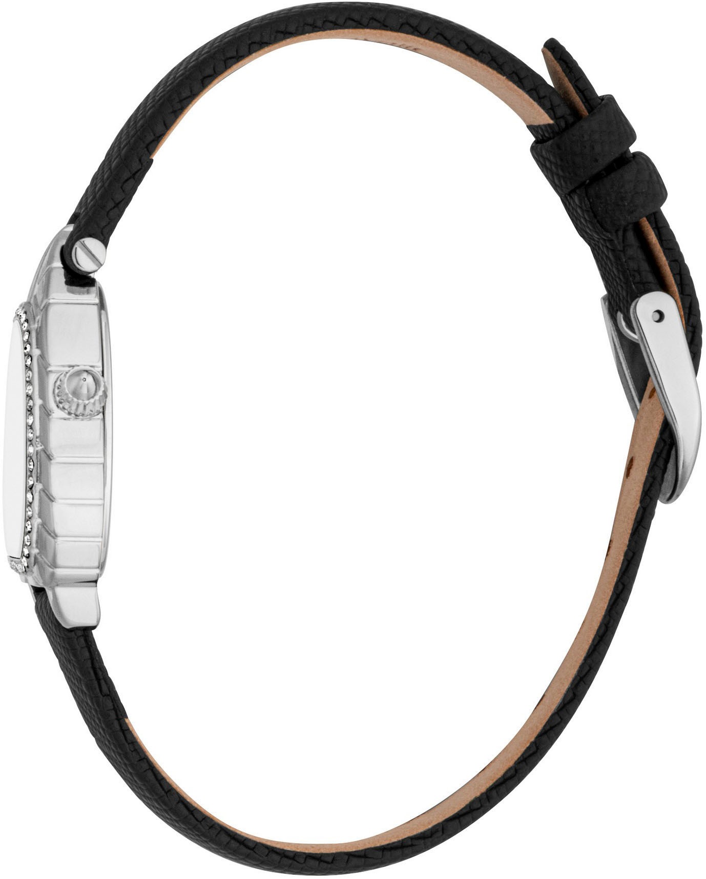 Just Cavalli Time Quarzuhr »Animalier«, Armbanduhr, Damenuhr, Lederarmband, analog, Kristallsteine