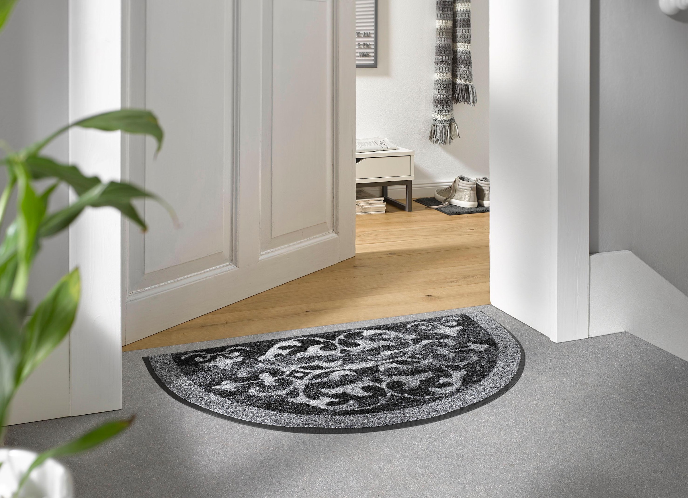 wash+dry by Kleen-Tex Teppich »Round Ornaments«, rechteckig, 7 mm Höhe, rutschhemmend, In- und Outdoor geeignet, waschbar, Wohnzimmer