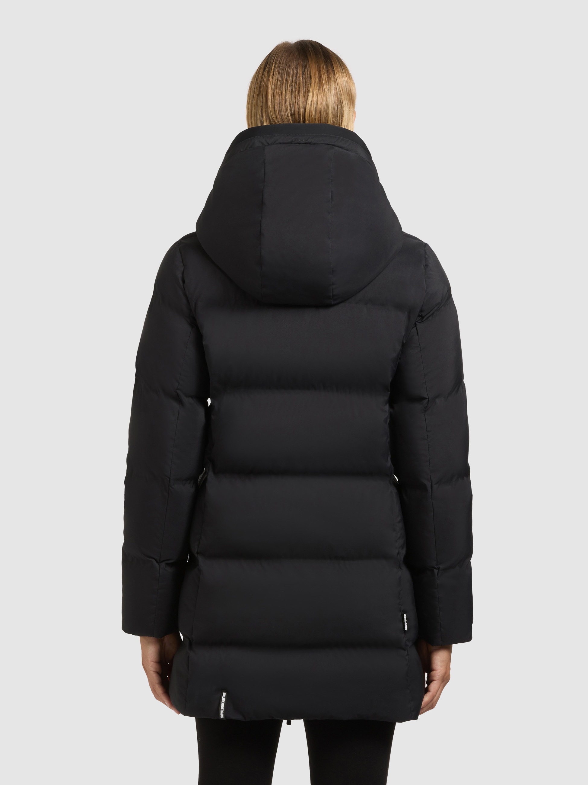 Steppjacke KHUJO "TANARE3", Damen, Gr. L, schwarz, 100% Nylon, unifarben, regular fit, eingesetzt elastischer Bund, Jacken Steppjacke 3