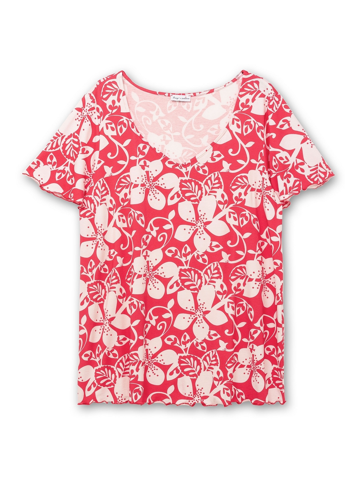 sheego by Joe Browns T-Shirt »Große Größen«, mit Blumendruck und V-Ausschnitt