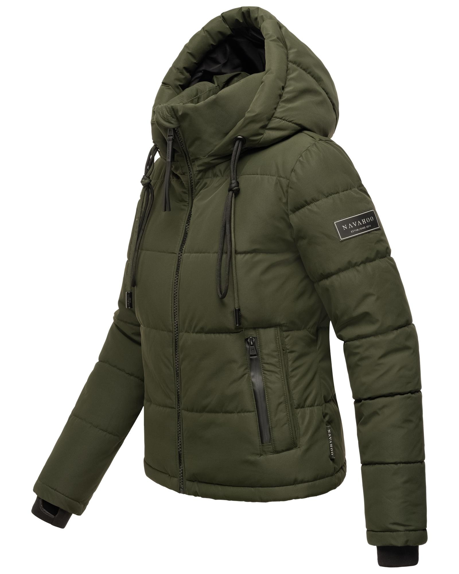 Navahoo Steppjacke »Mit Liebe XIV«, mit Kapuze, Warme gesteppte Damen Winterjacke mit kuscheligem Kragen