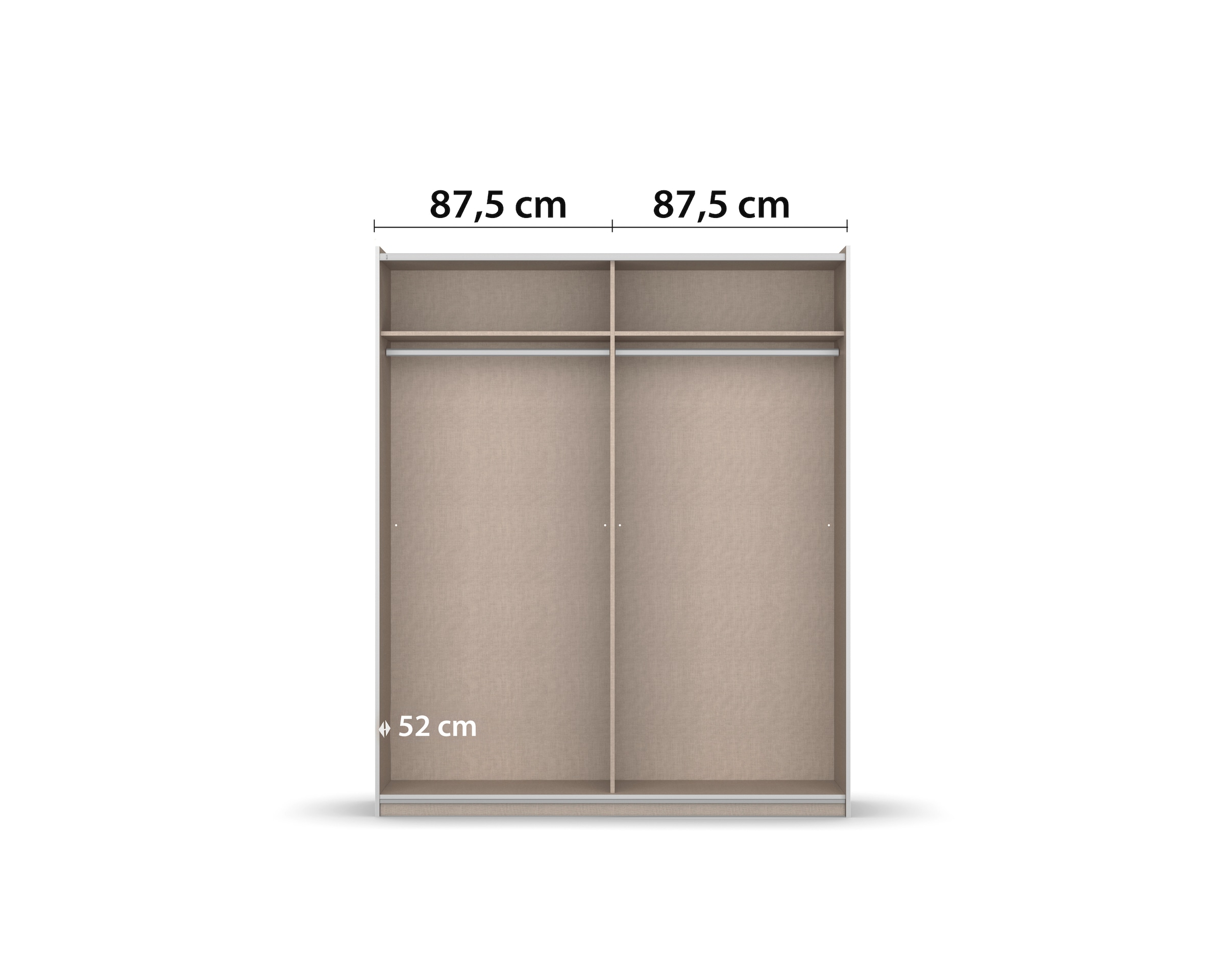 rauch Schwebetürenschrank »Kleiderschrank Schrank Garderobe Schlafzimmerschrank OXFORD«, (in 3 verschiedenen Ausstattungen BASIC/CLASSIC/PREMIUM), mit Griffleisten aus Metall, auch für kleinere Räume MADE IN GERMANY