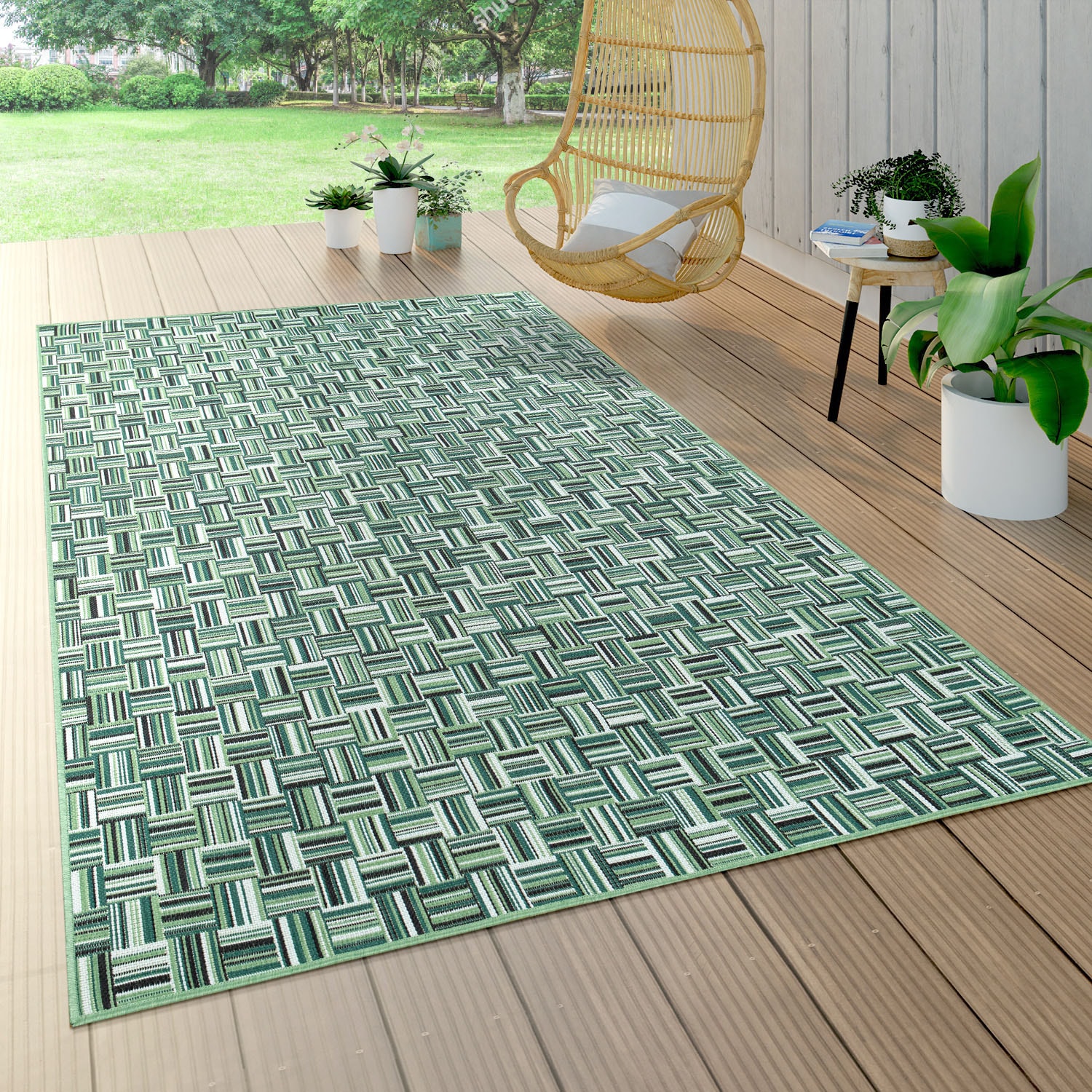 Paco Home Teppich Design, modernes kaufen »Ostende In- rechteckig, 540«, geeignet | BAUR Outdoor und Flachgewebe, kariertes