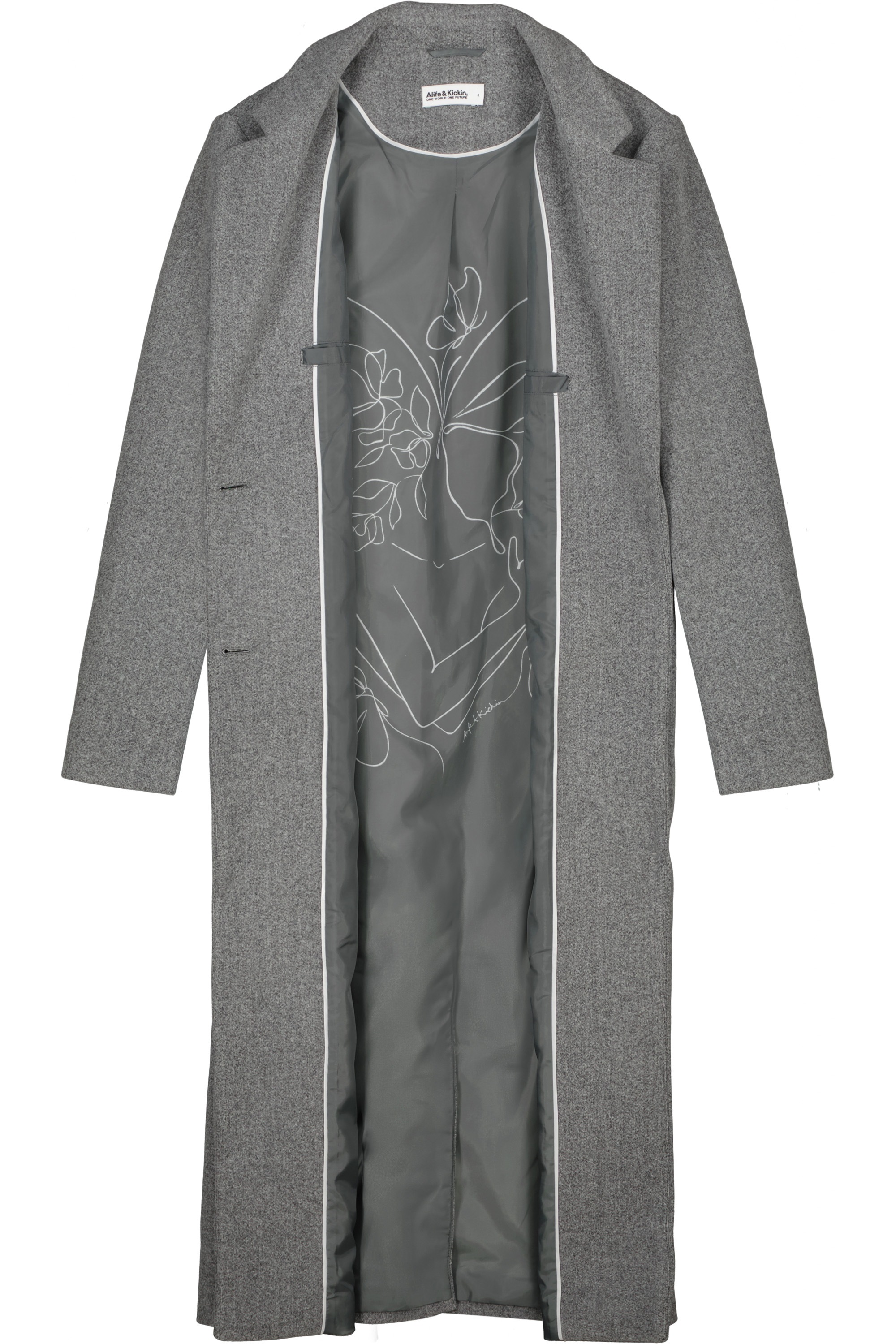 Alife & Kickin Winterjacke »Damen DierdreAK A«, ohne Kapuze, Klassischer Wintermantel in schmaler, gerader Passform und Wolloptik