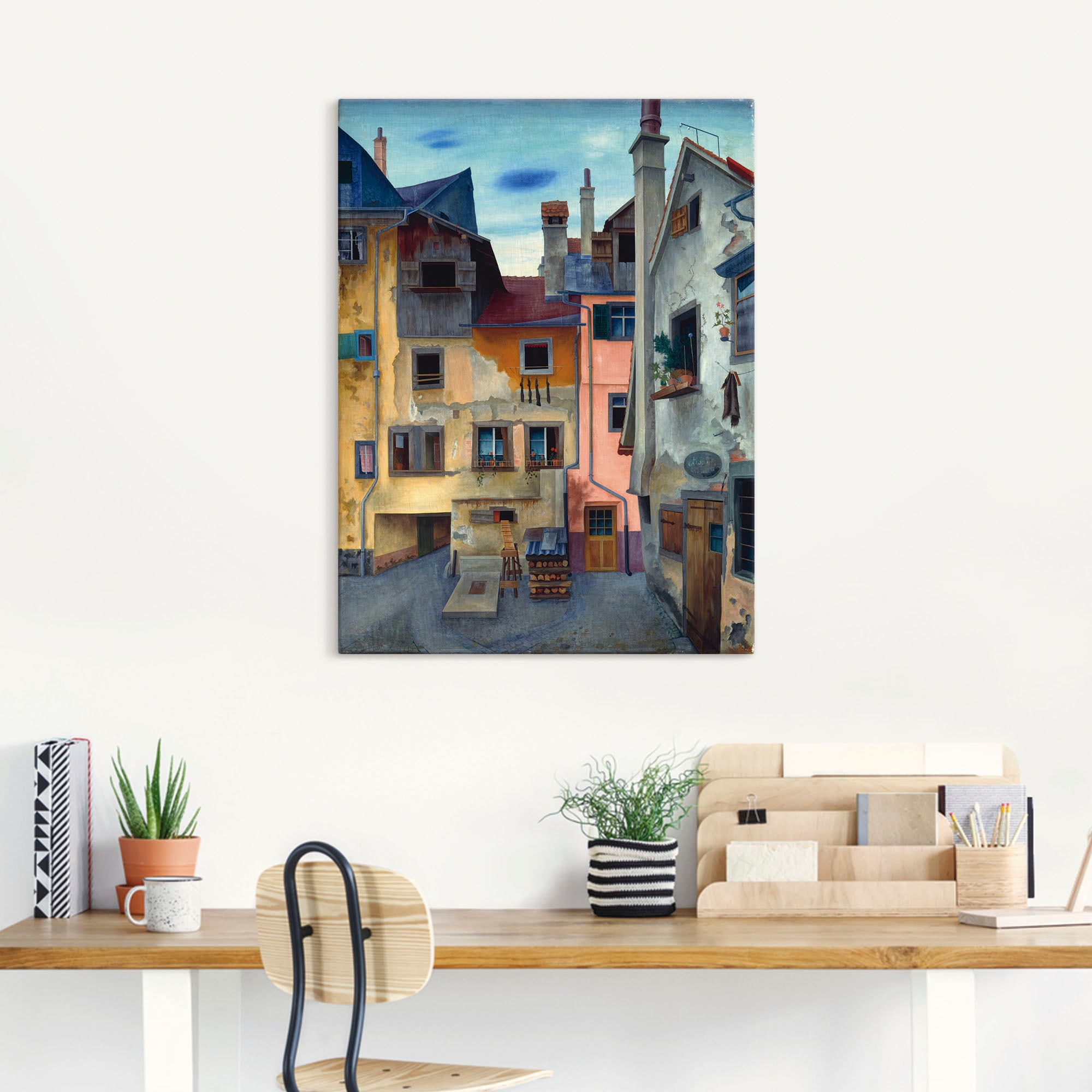 Artland Wandbild »Alte Häuser in Lindau«, Fenster & Türen, (1 St.), als Leinwandbild, Poster in verschied. Größen