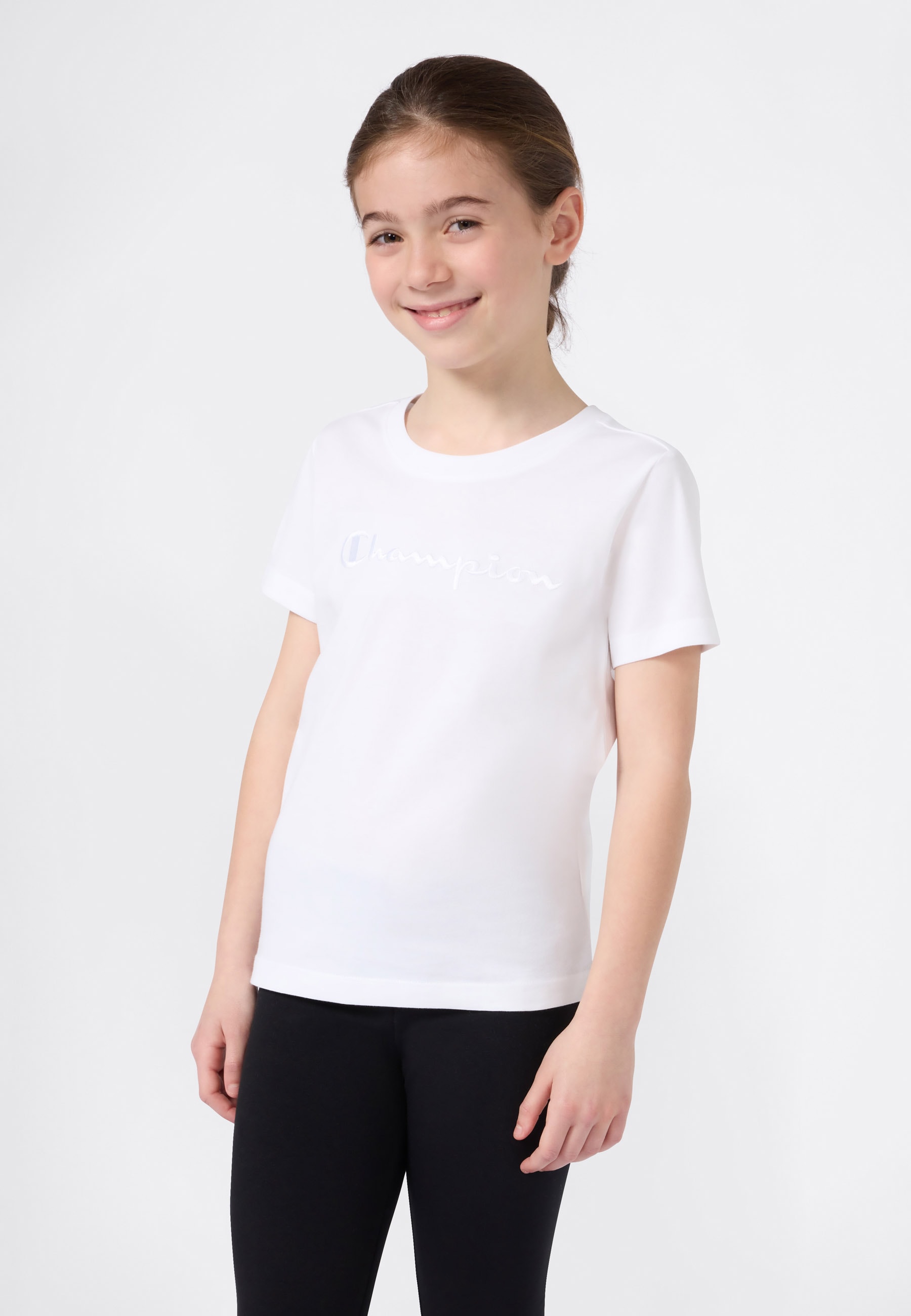 Champion T-Shirt "ICONS Crewneck T-Shirt" für Kinder und Jugendliche, Kurzarm, mit Rundhalsausschnitt