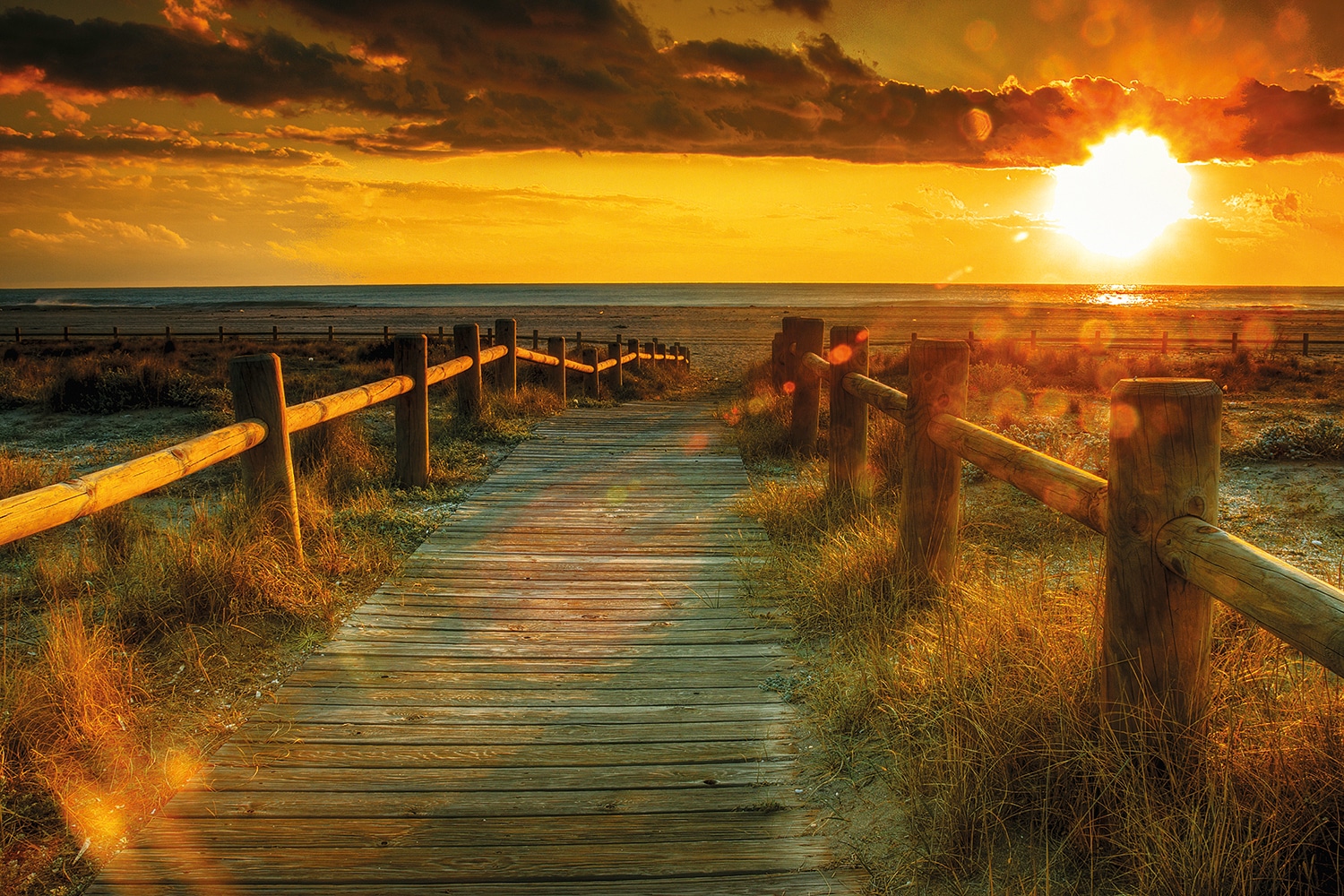 Papermoon Fototapete "Sunset Beach" glatt
