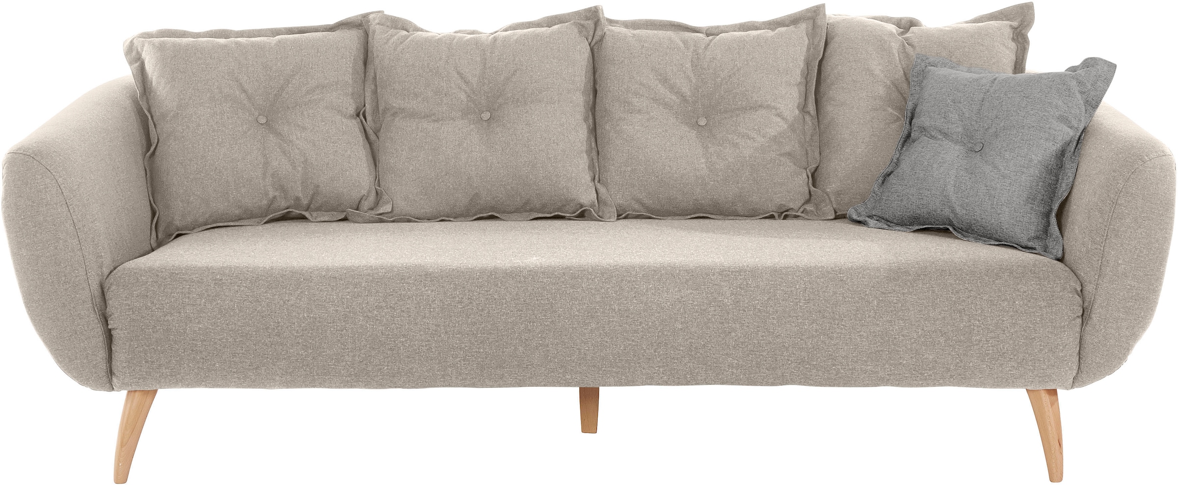 Home affaire 3-Sitzer »Baggio modern und romantisches Design, bequem«, Zierkissen inklusive