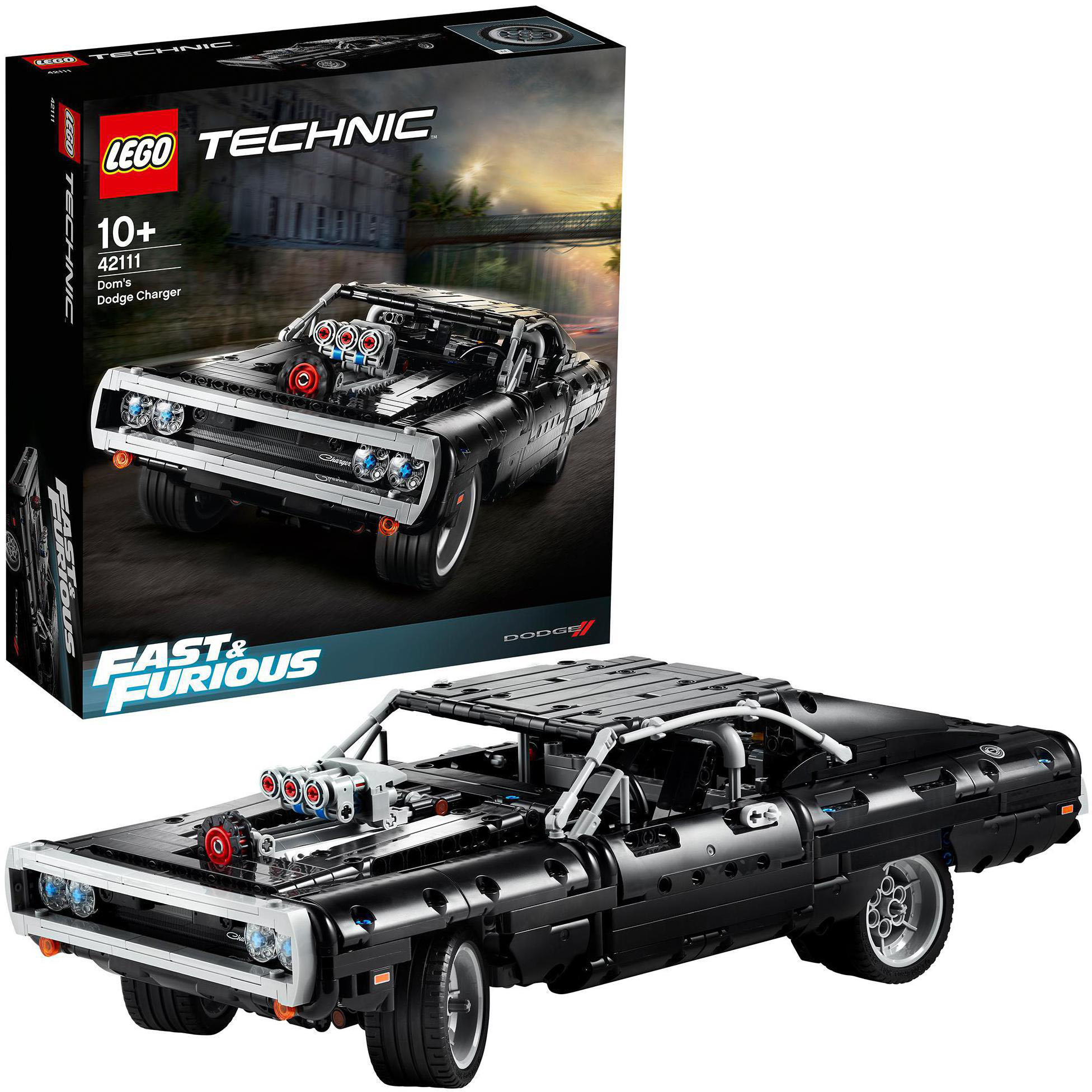 Konstruktionsspielsteine »Dom's Dodge Charger (42111), LEGO® Technic«, (1077 St.)