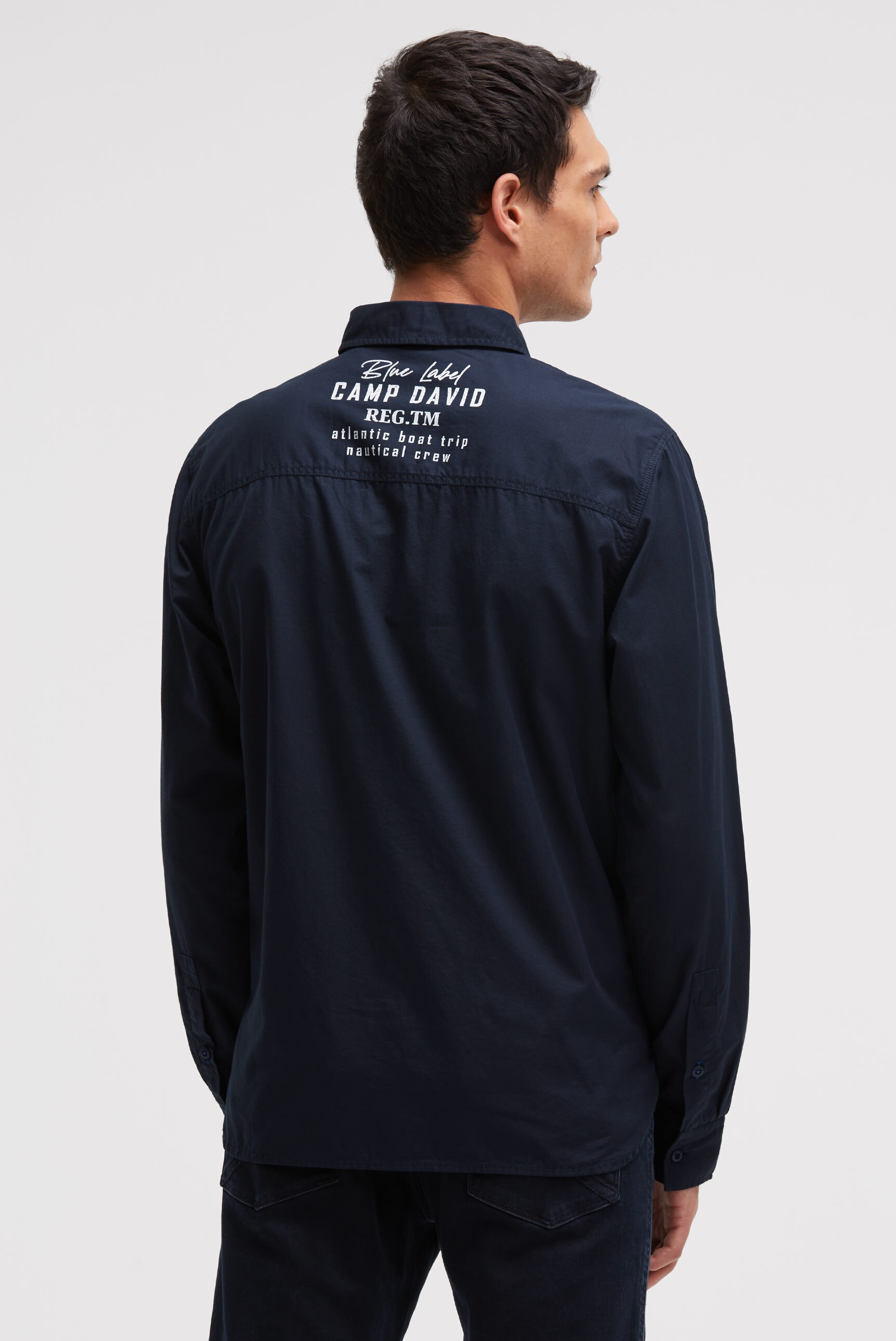 CAMP DAVID Langarmhemd mit Klappentaschen