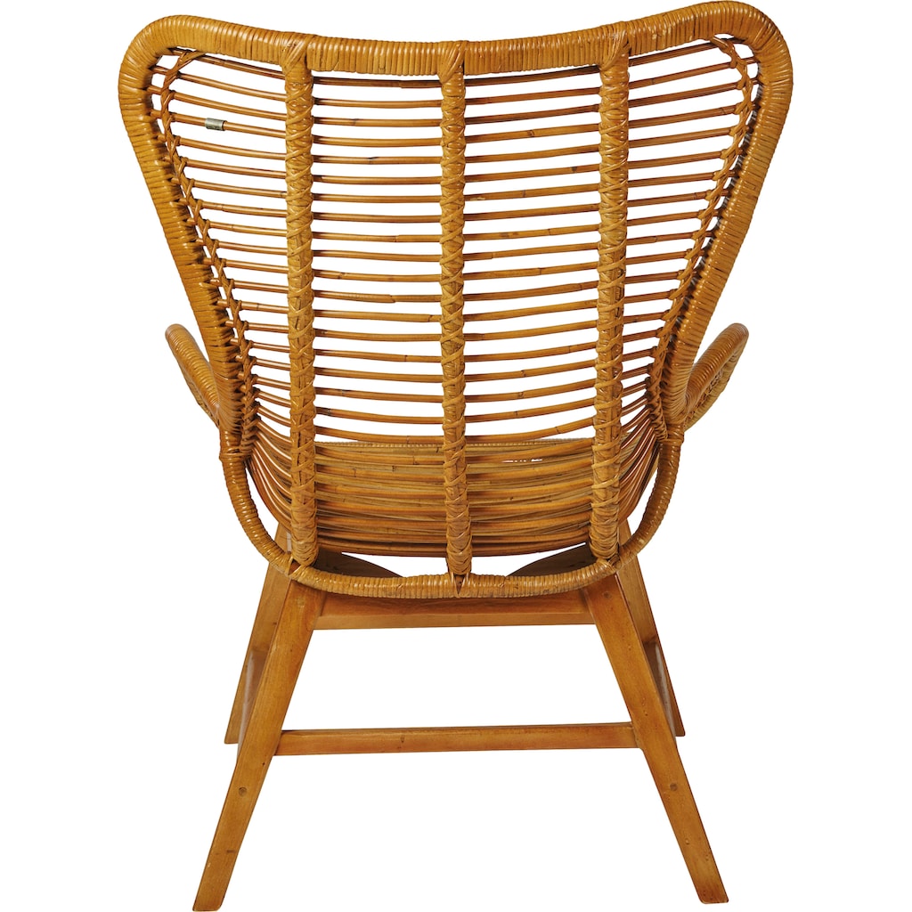 TOM TAILOR HOME Sessel »T-RATTAN ARMCHAIR«, Rattanarmlehnstuhl mit Teakholzgestell und organischer Form