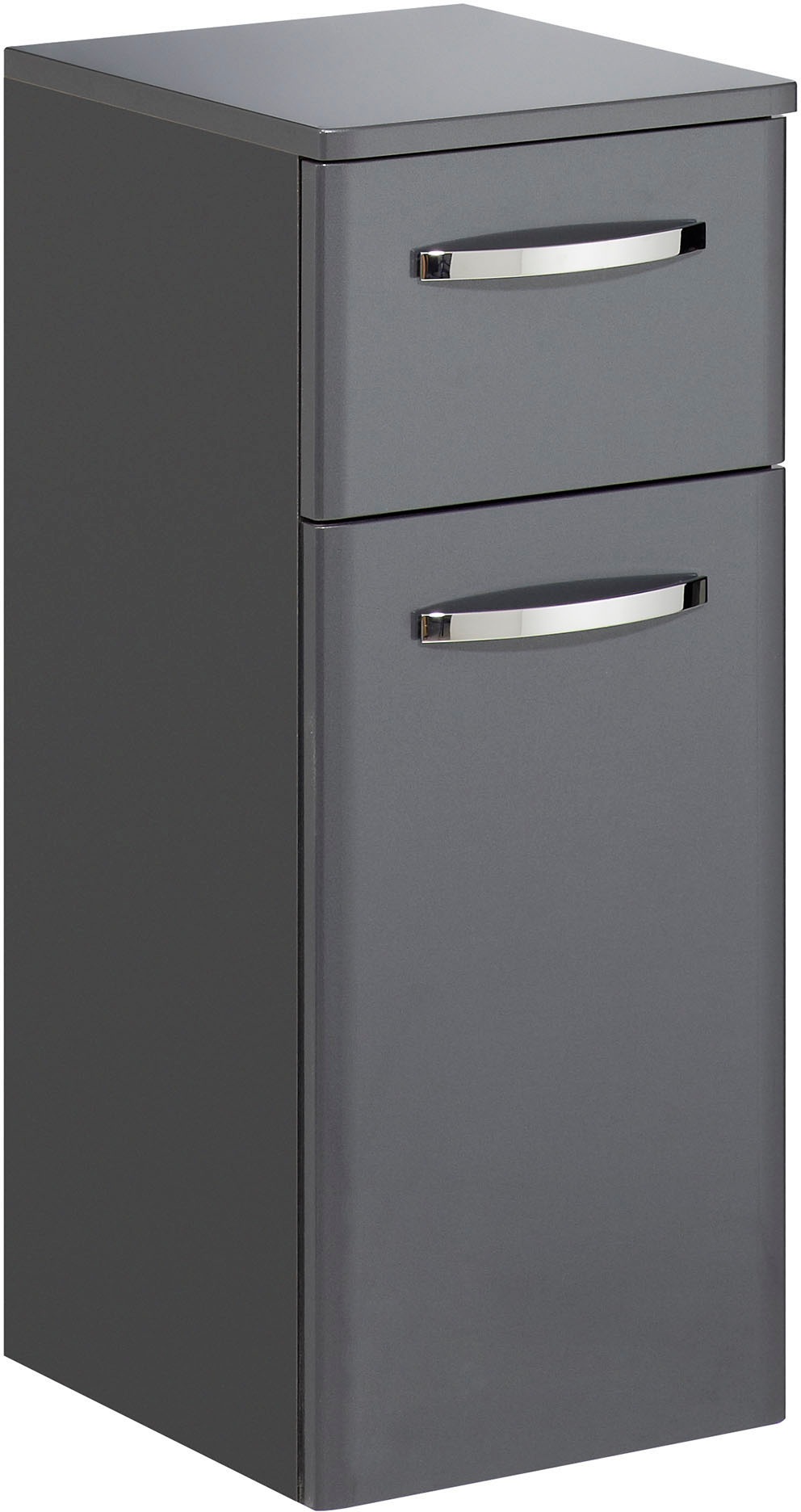 Saphir Badmöbel-Set »Quickset 327 5-teilig, Waschbeckenunterschrank und LED-Spiegelschrank«, (Set, 5 St.), Anthrazit Hochglanz, inkl. Türdämpfer, ohne Waschbecken, mit 8 Türen
