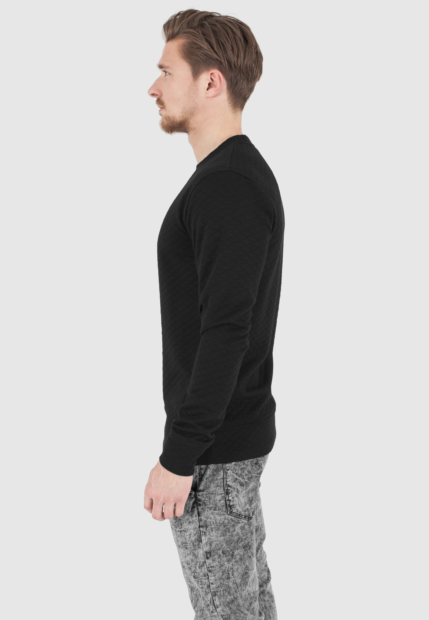 URBAN CLASSICS Sweatshirt »Urban Classics Herren Diamond Quilt Crewneck«, 1 Stk.
